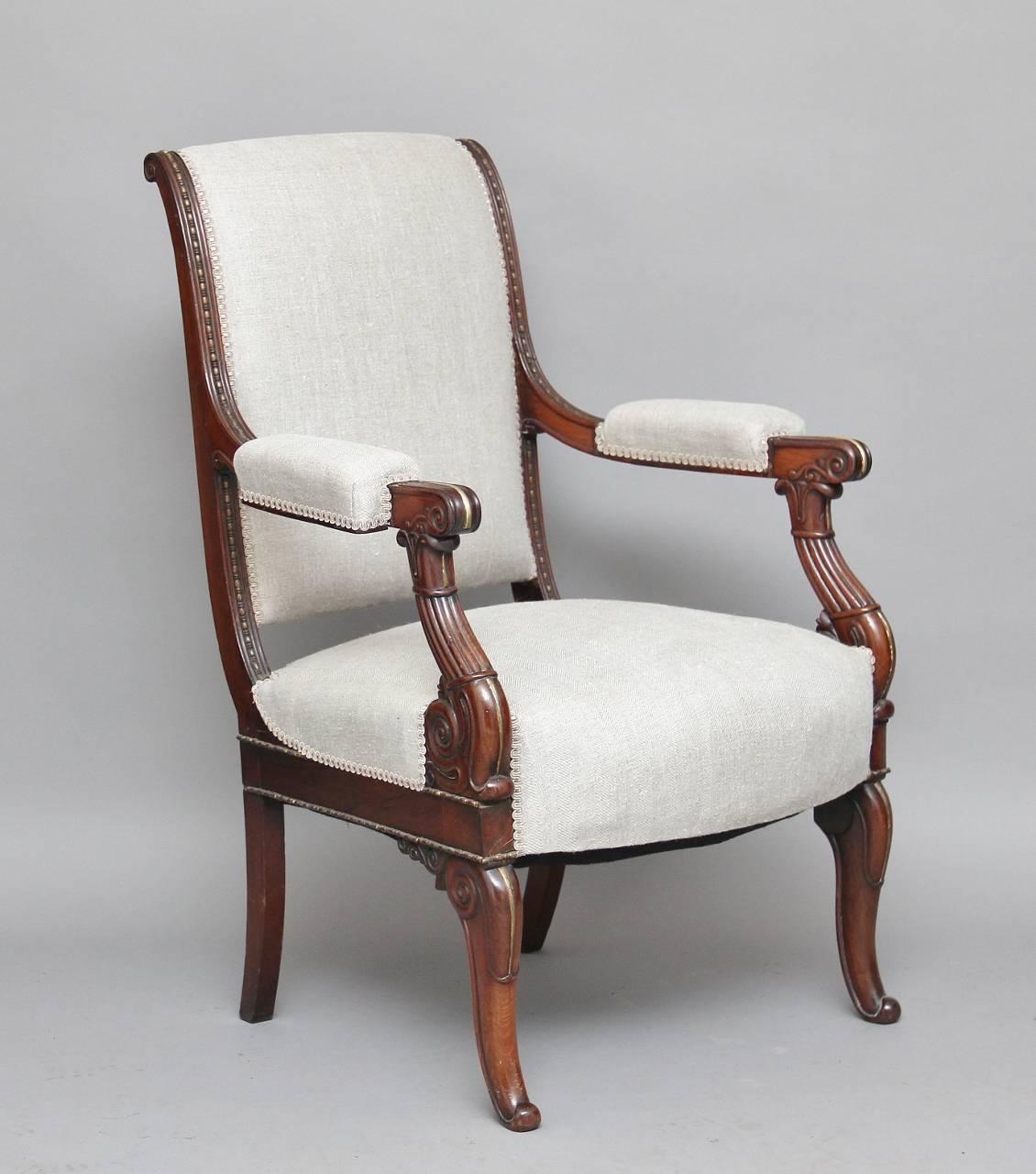 Pair of 19th Century Rosewood Armchairs 4