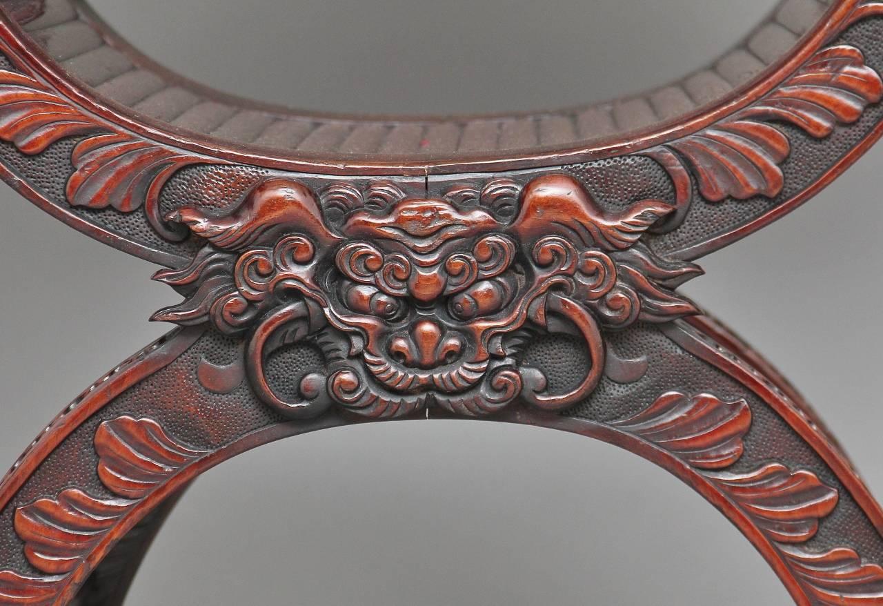 19th Century Chinese Carved Throne Chair 2