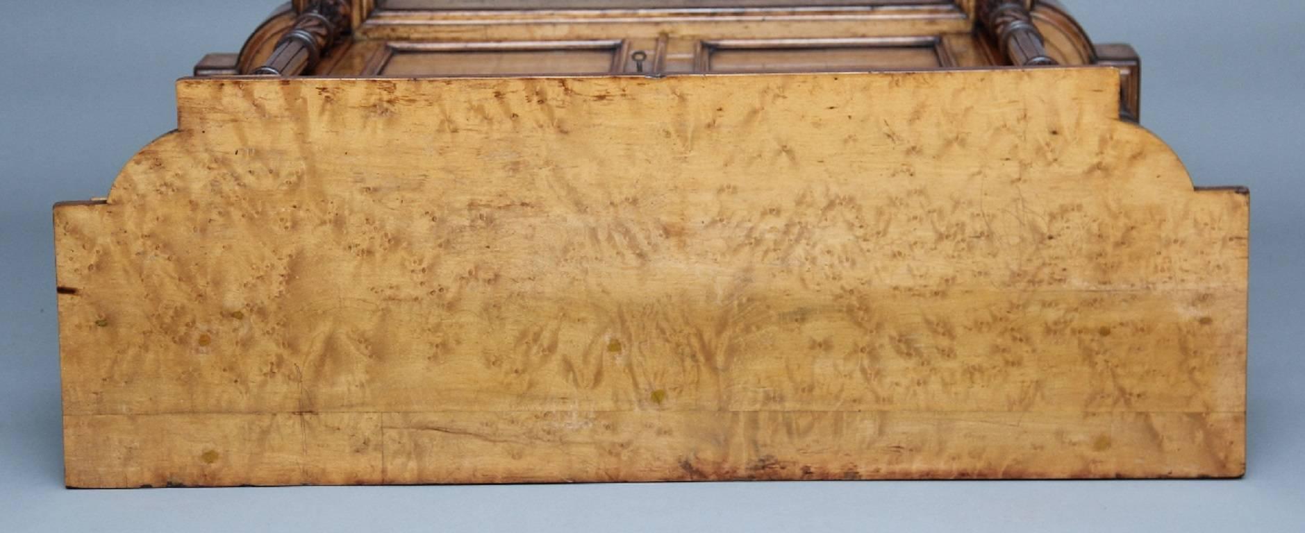 Mid-19th Century 19th Century Birds Eye Maple Cabinet For Sale