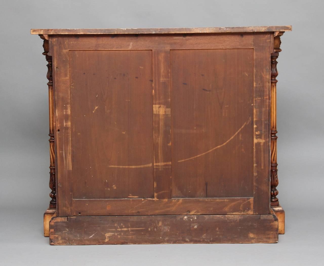 19th Century Birds Eye Maple Cabinet For Sale 2