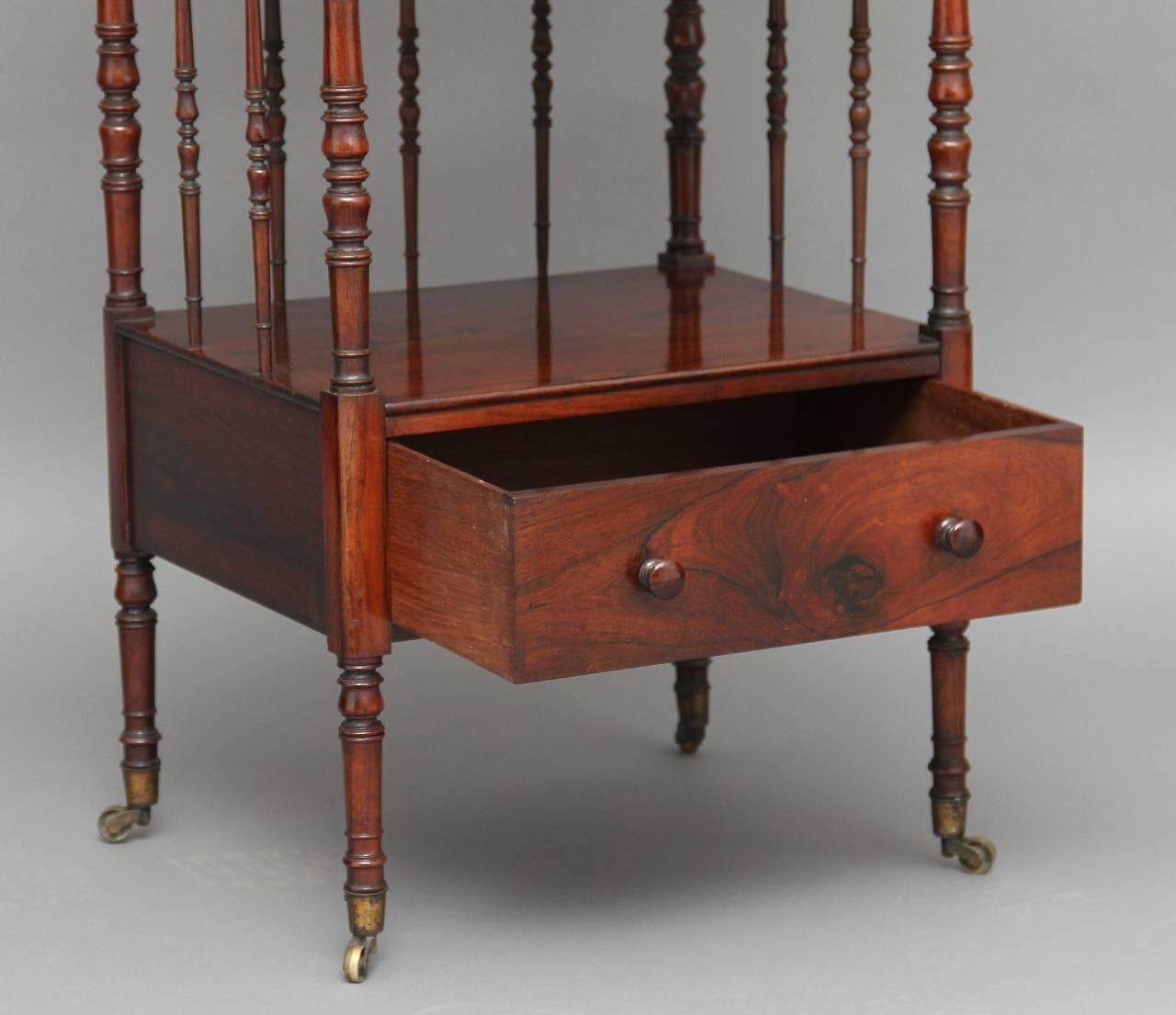 Early Victorian 19th Century Rosewood Whatnot