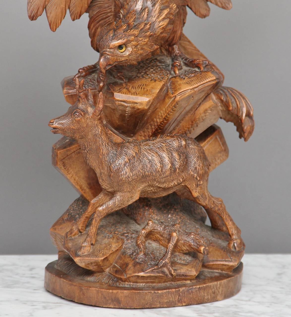 Swiss 19th Century Black Forest Carving For Sale