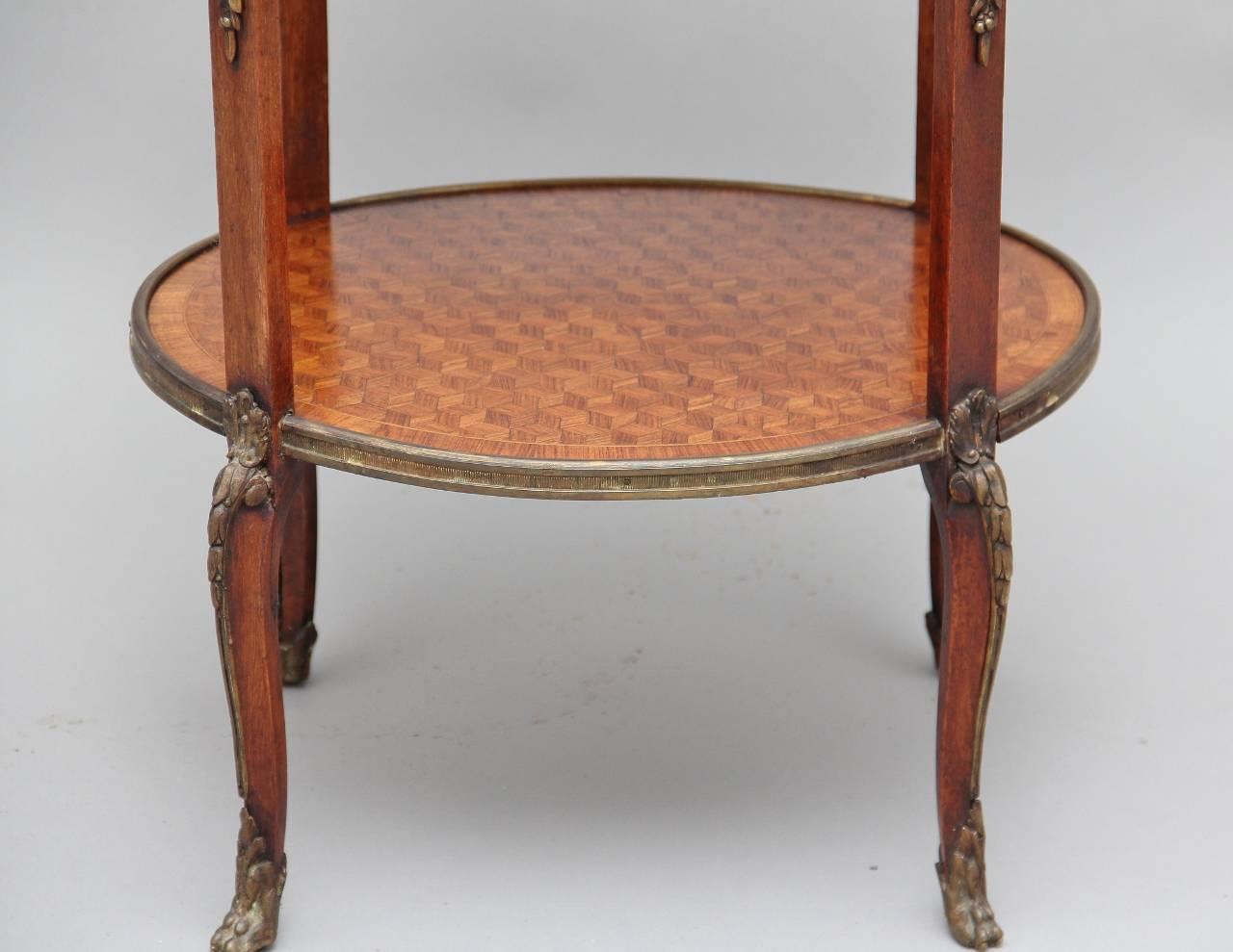 19th Century Kingwood and Parquetry Etagere 1