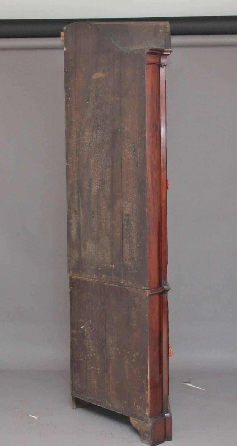 18th Century Dutch Mahogany Corner Cupboard For Sale 4