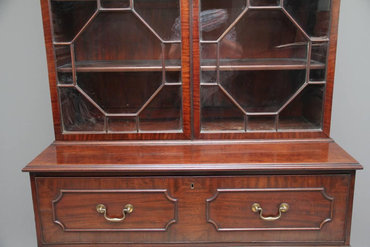 18th Century Mahogany Secretaire Bookcase 4