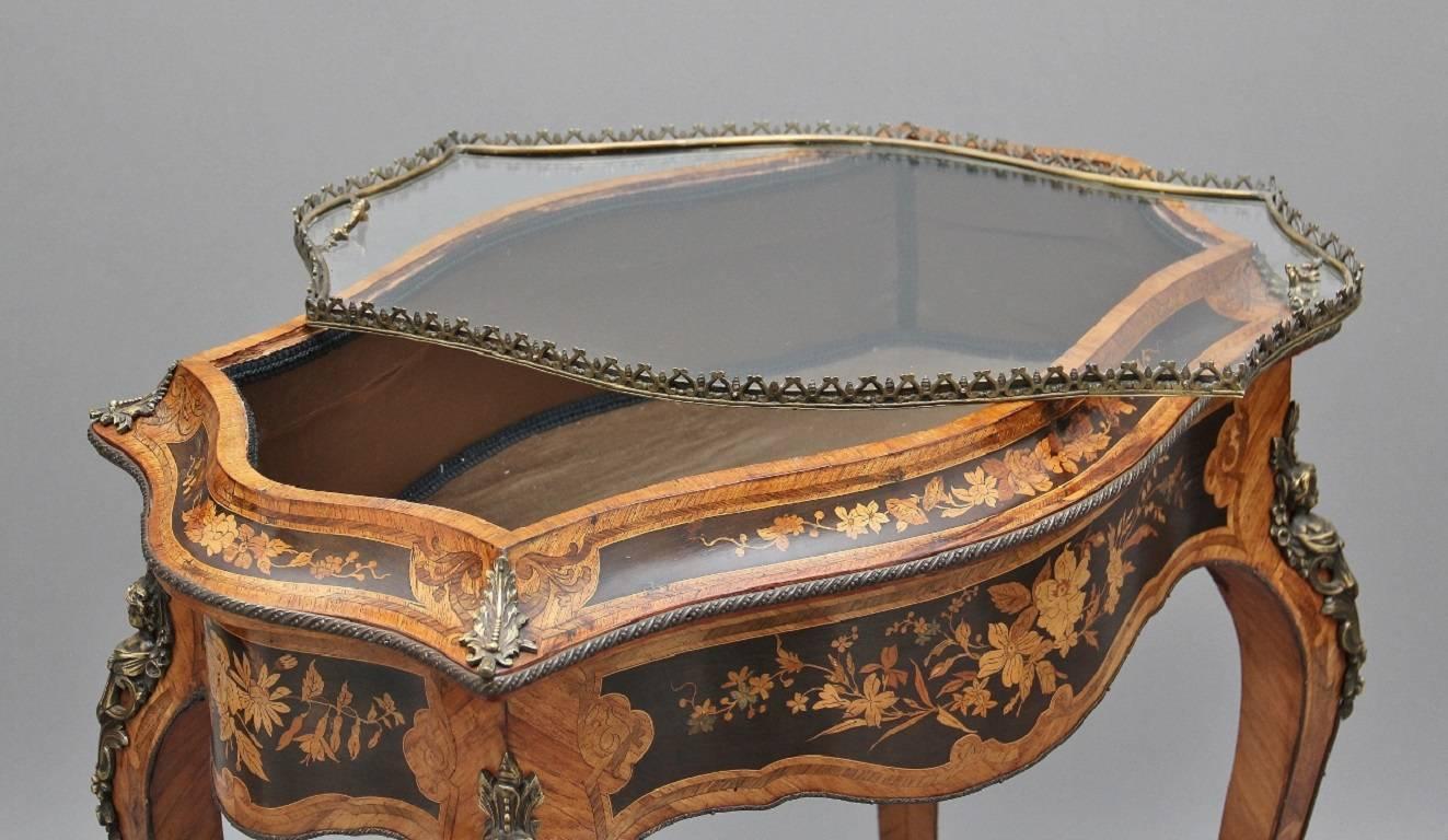 19th Century Kingwood and Inlaid Bijouterie Table 1