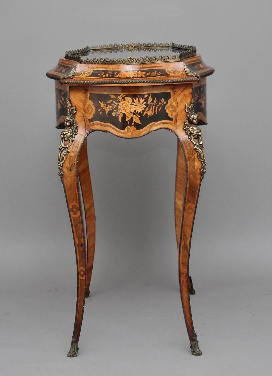 French 19th Century Kingwood and Inlaid Bijouterie Table