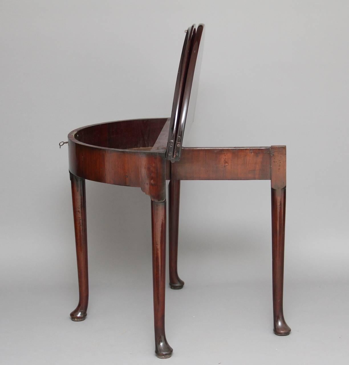 18th Century Mahogany Demilune Games Table 1
