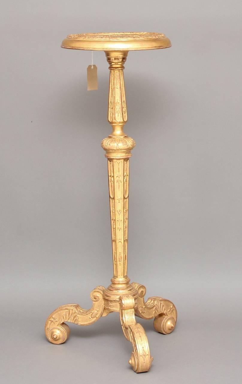 Early 19th Century Carved and Gilded Torcher 1