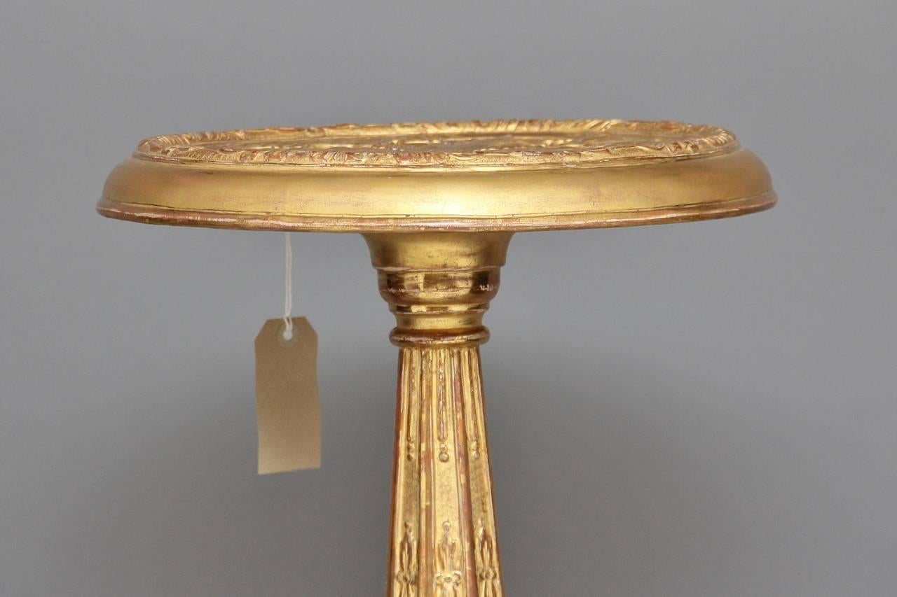 Regency Early 19th Century Carved and Gilded Torcher