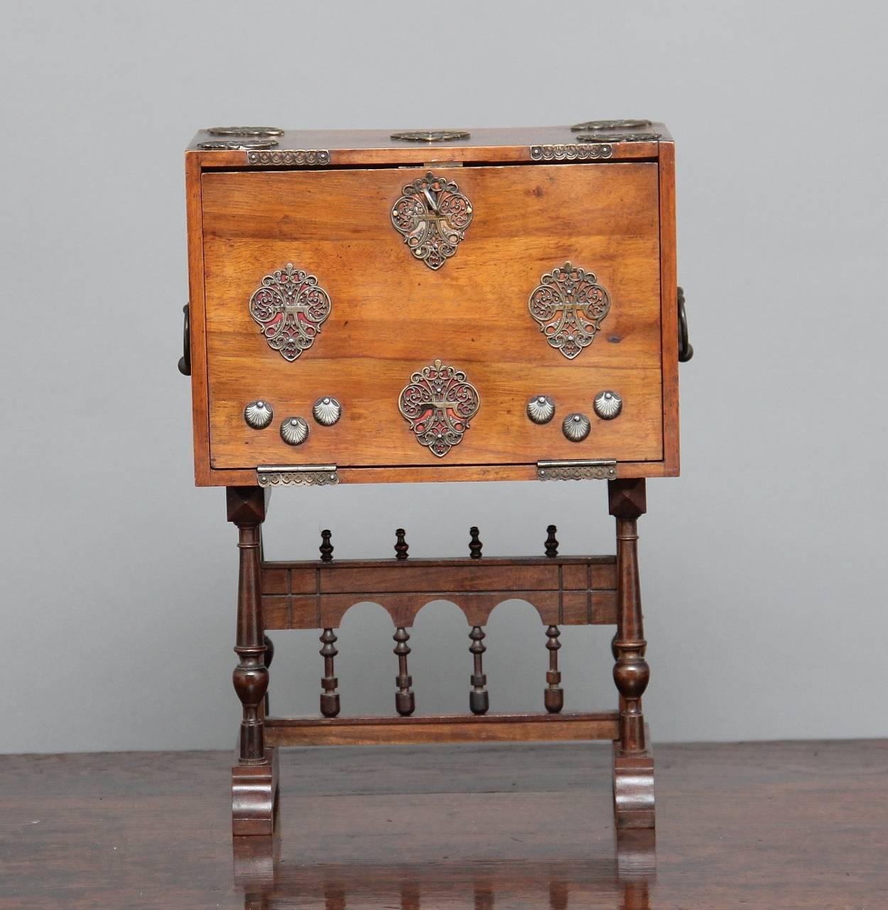 Walnut 19th Century Miniature Vargueno