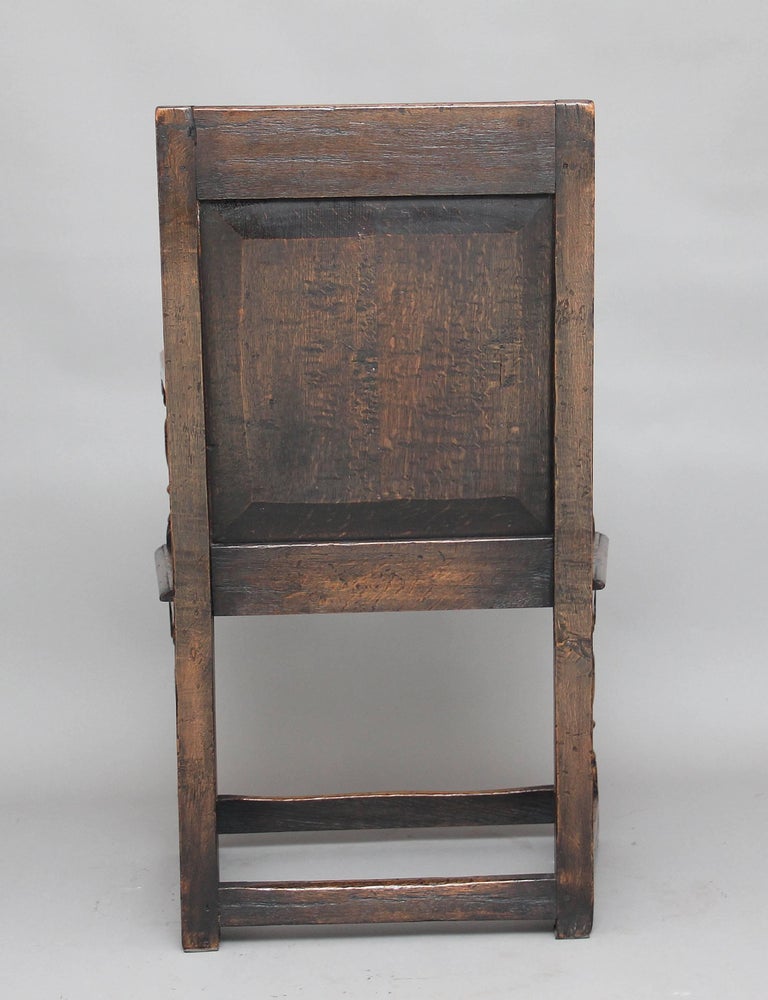 Tudor Early 20th Century Oak Wainscot Chair