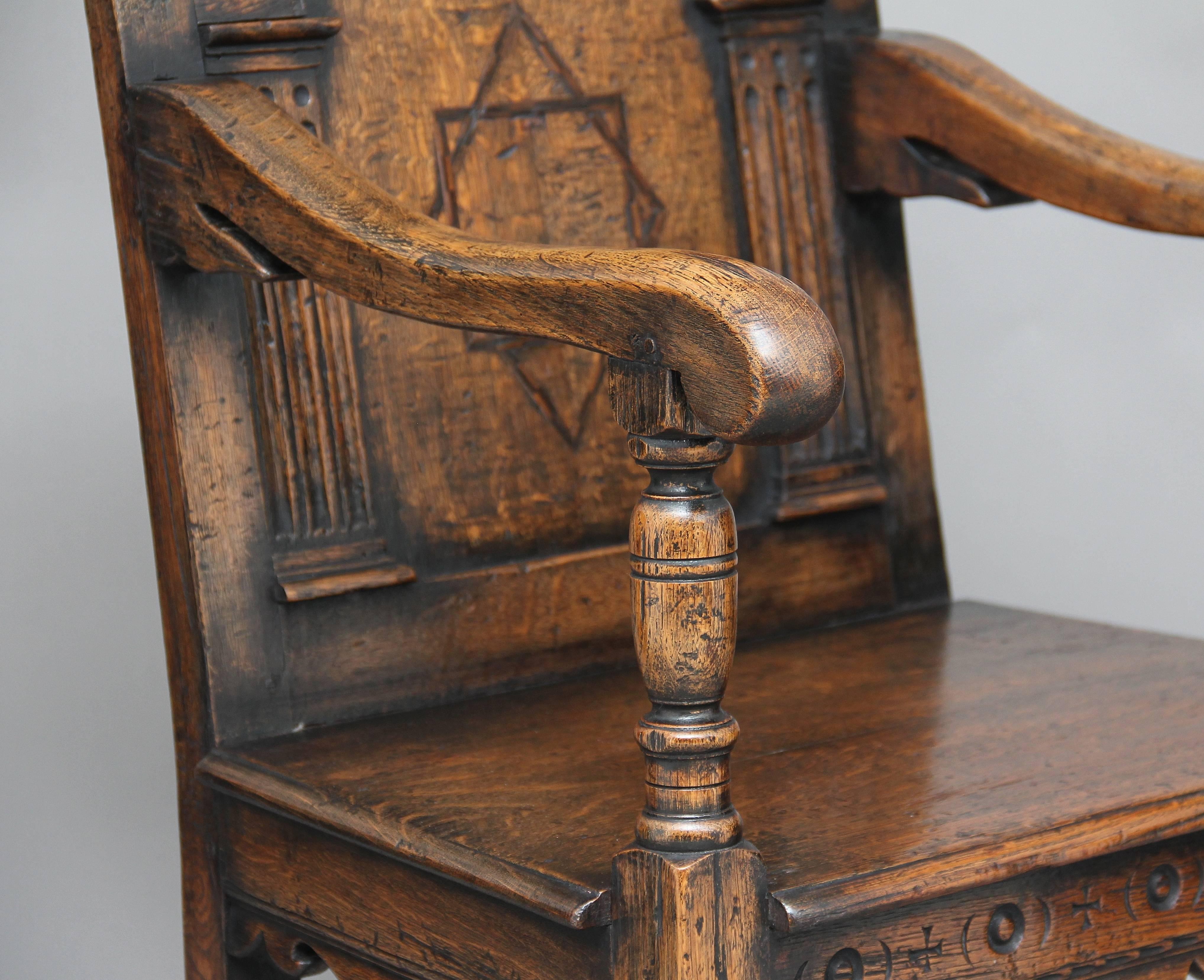 Early 20th Century Oak Wainscot Chair 3