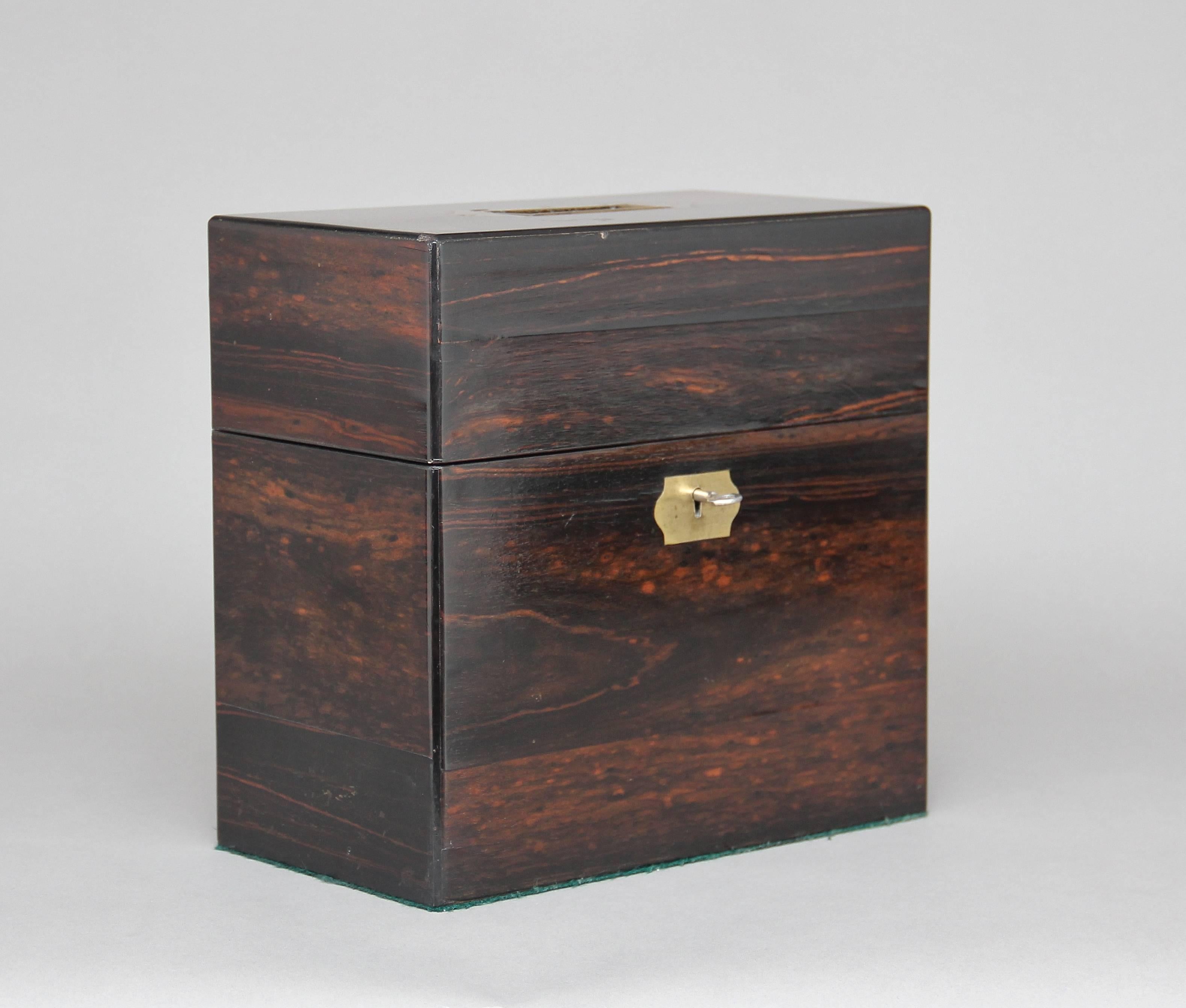 Victorian 19th Century Coromandel Decanter Box For Sale