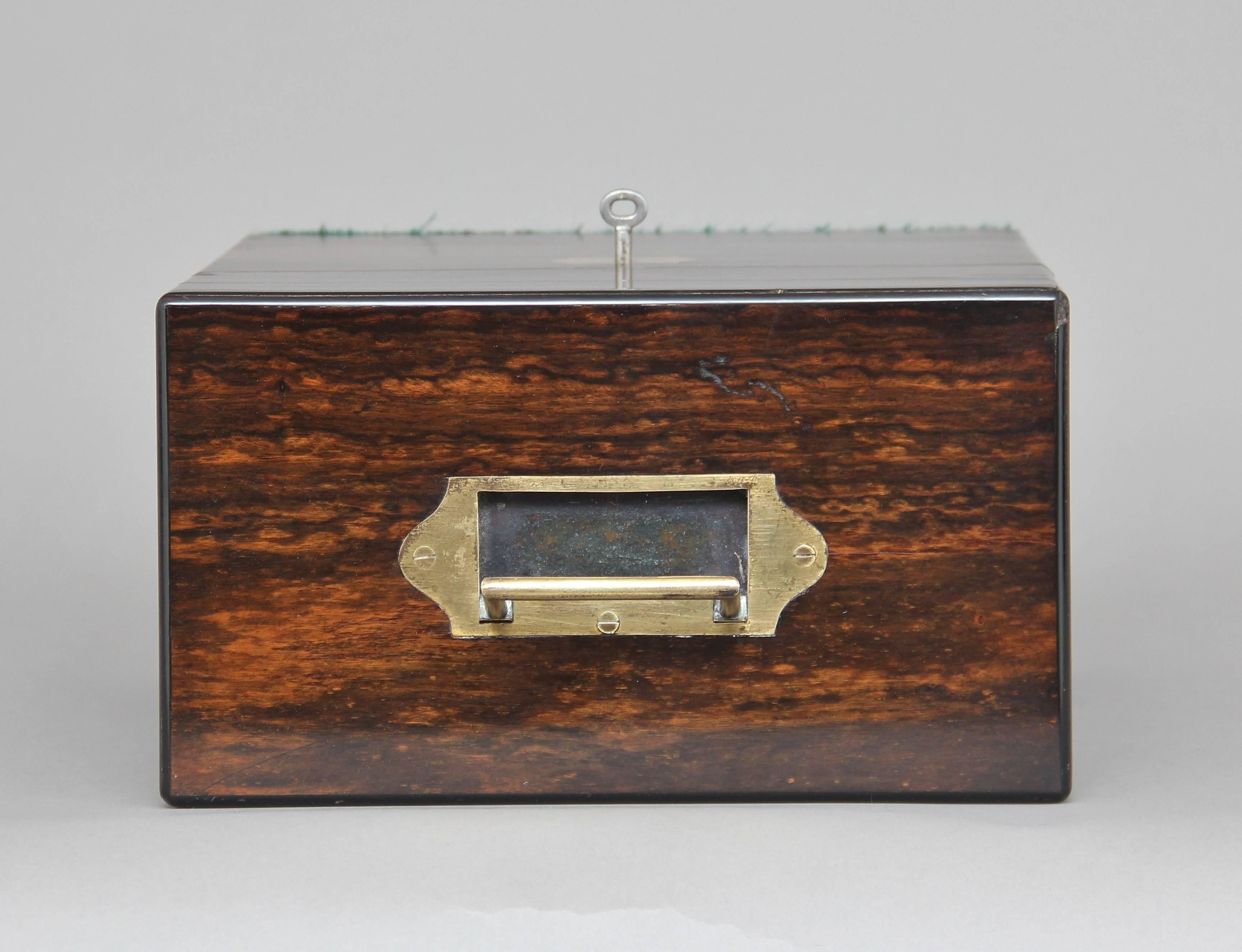 Wood 19th Century Coromandel Decanter Box For Sale