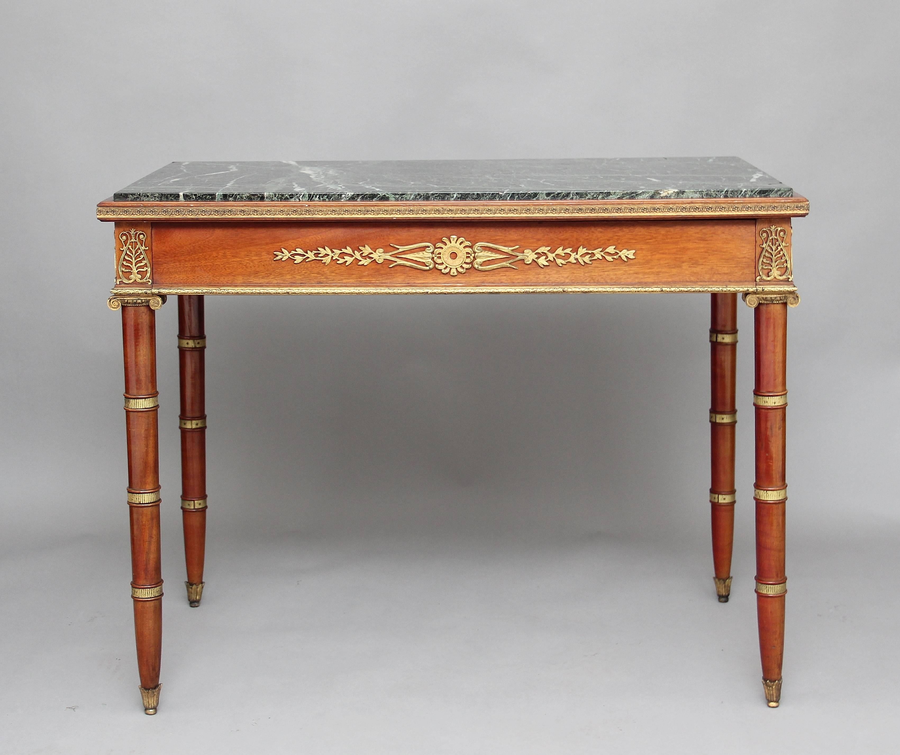 French 19th Century Mahogany and Ormolu-Mounted Centre Table