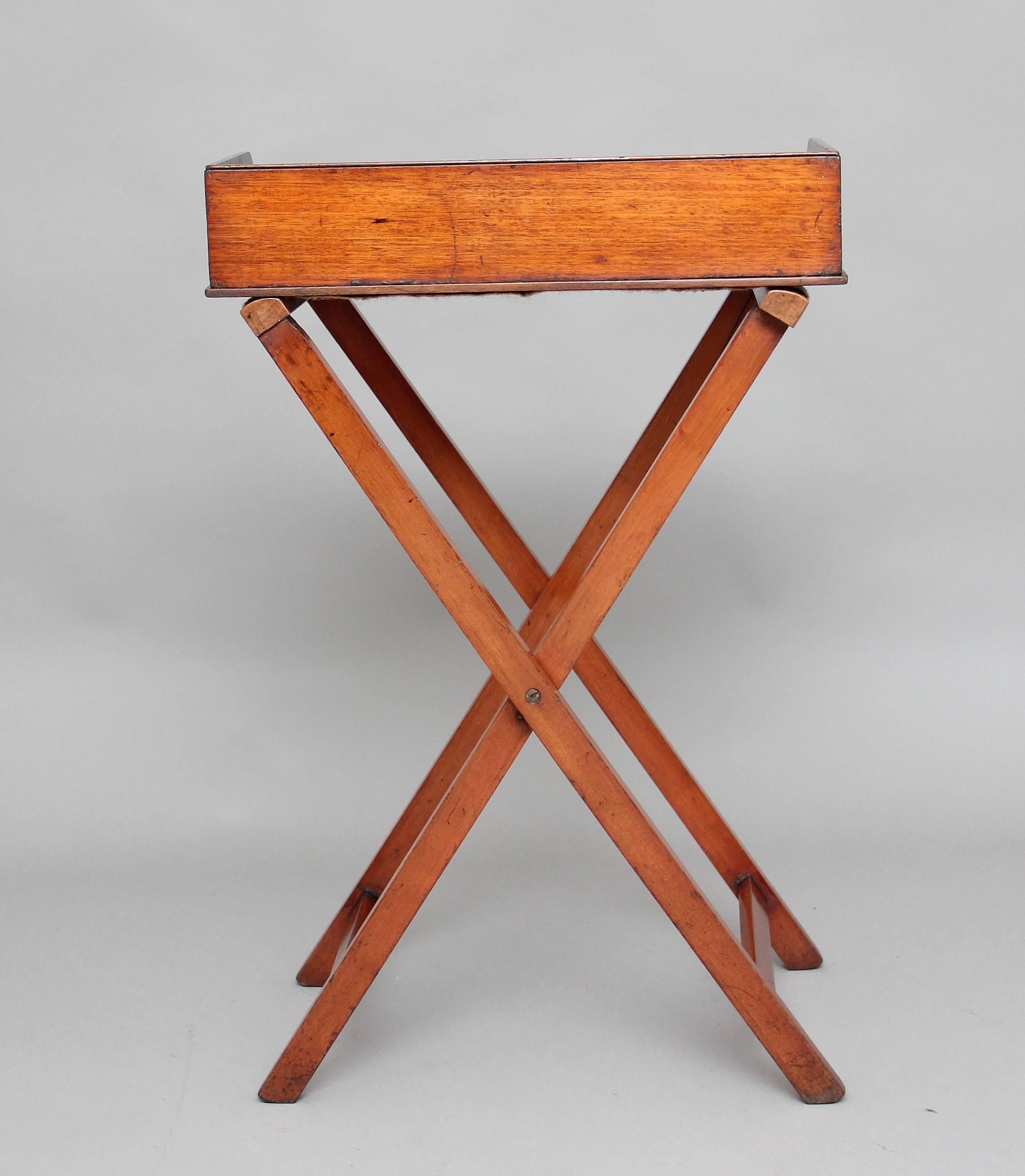 Late 19th Century 19th Century Mahogany Butlers Tray on Stand