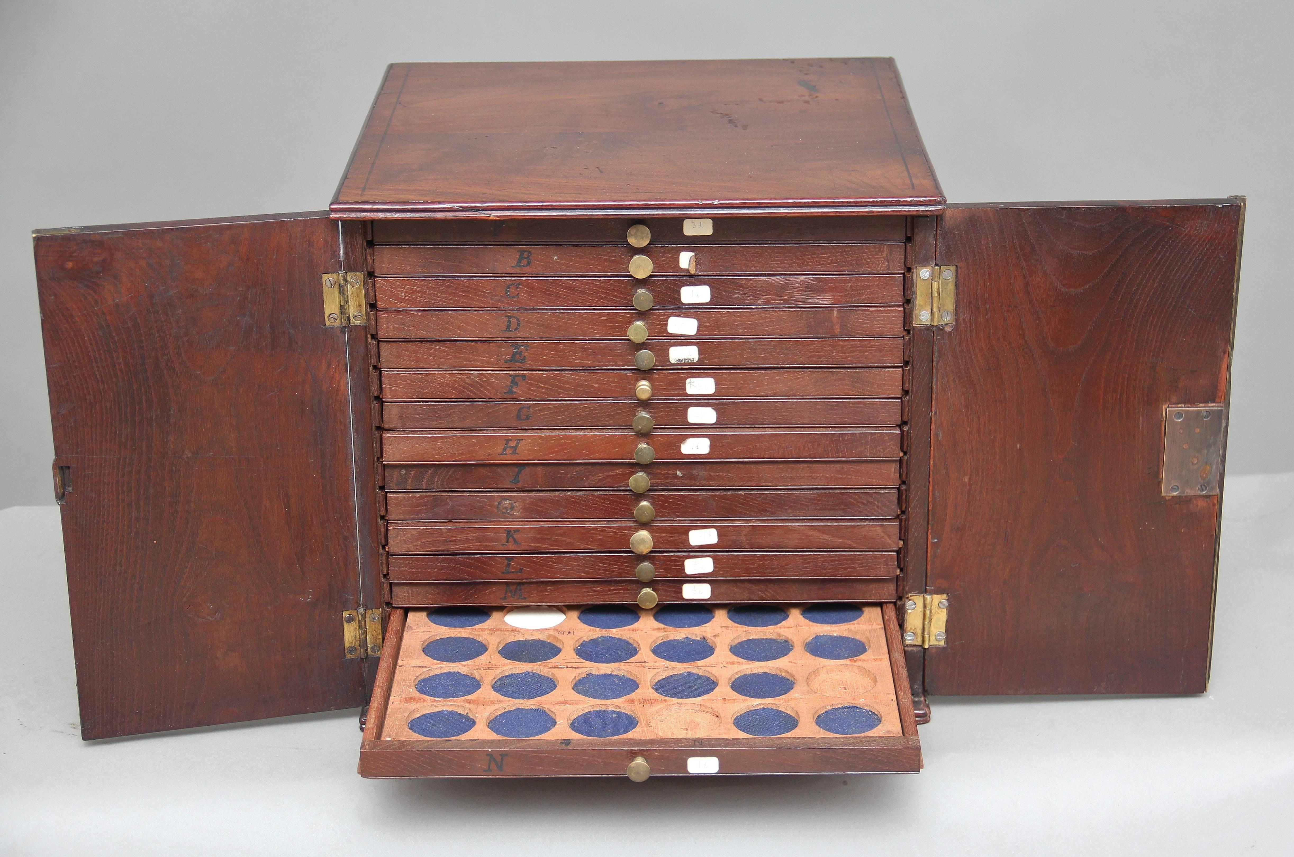 Early 19th Century Coin Collectors Cabinet 1