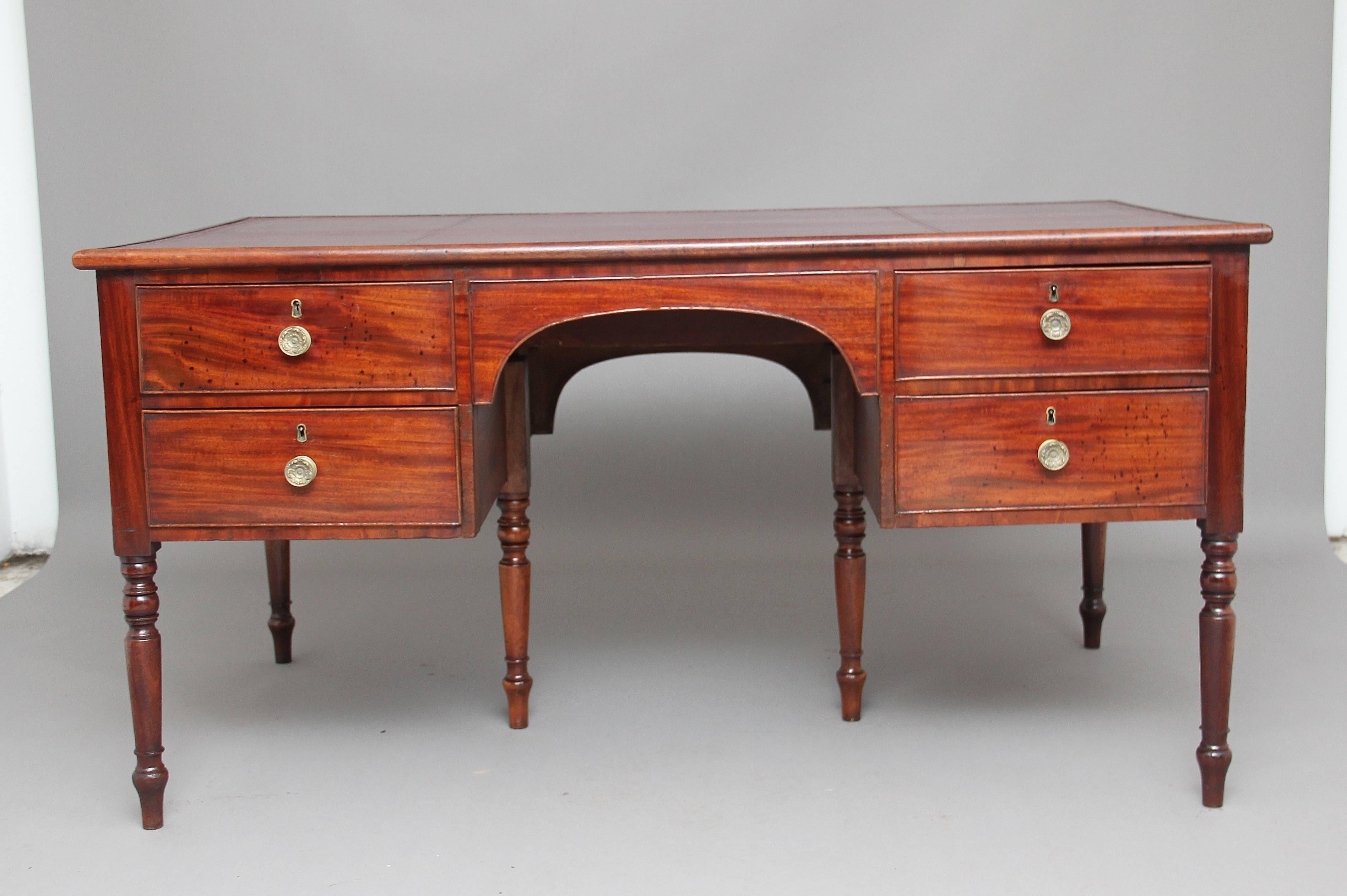 Mid-19th Century 19th Century Mahogany Partners Desk