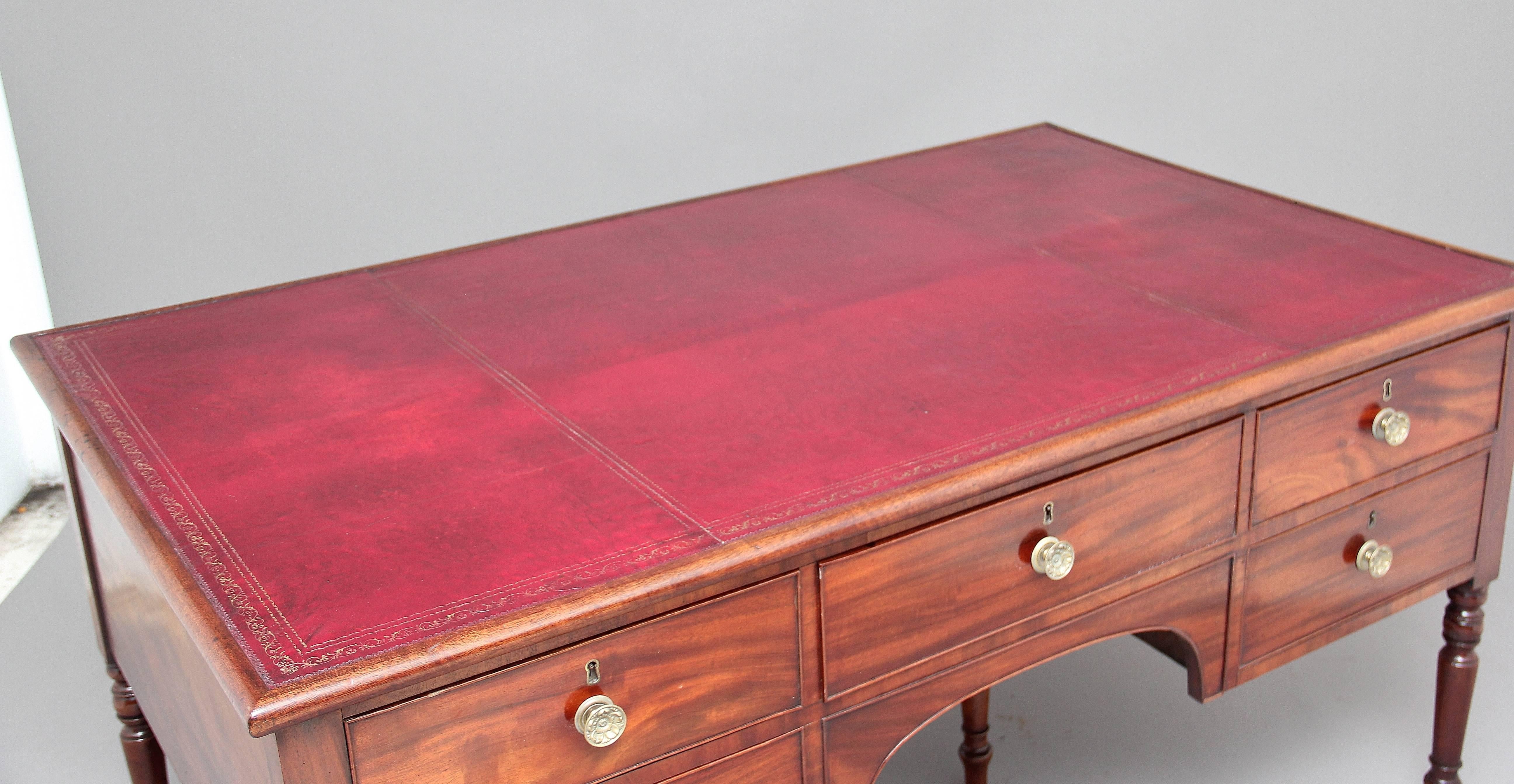 19th Century Mahogany Partners Desk 1