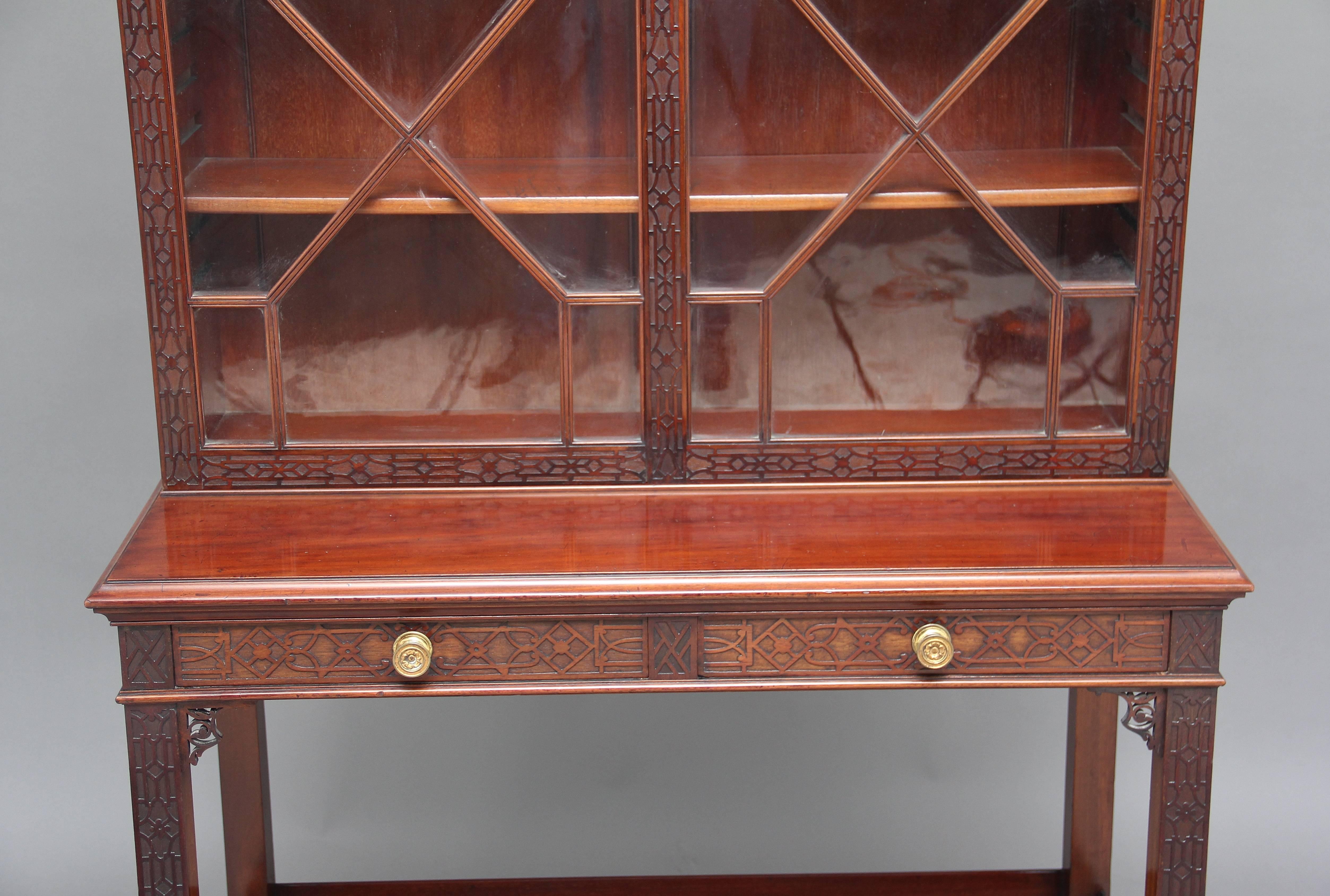 Chinese Chippendale Superb Quality Early 20th Century Cabinet by Edwards & Roberts For Sale