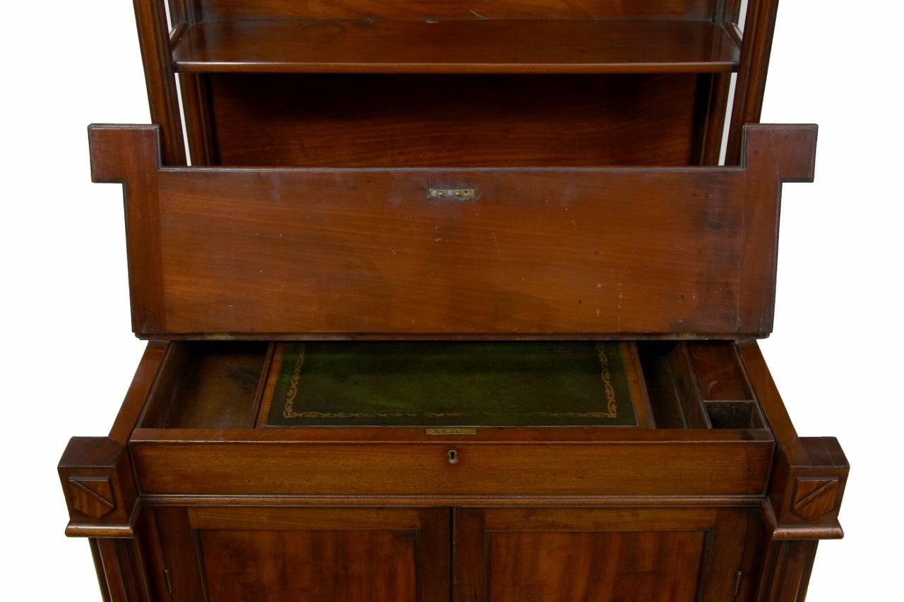 19th Century Mahogany Writing Cabinet For Sale 1
