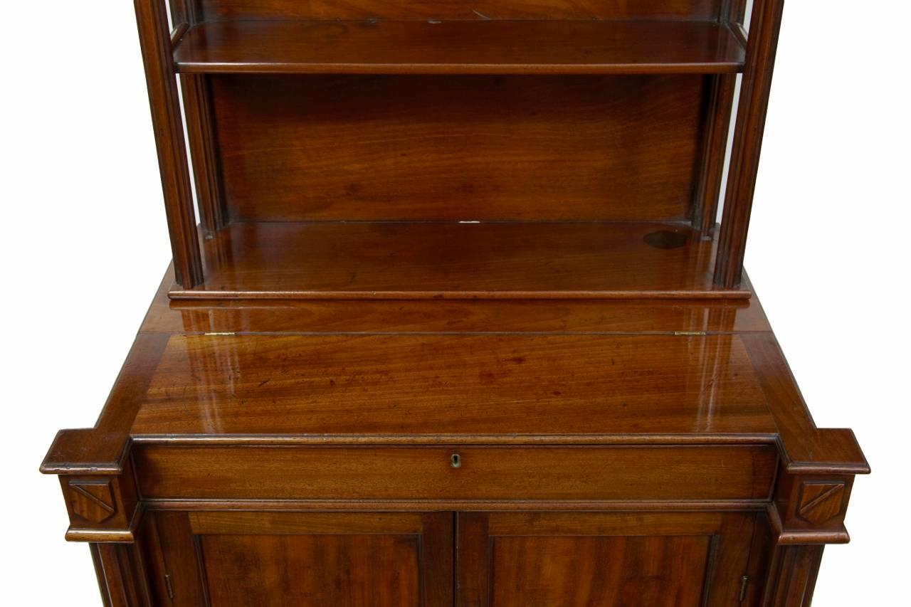 Mid-19th Century 19th Century Mahogany Writing Cabinet For Sale