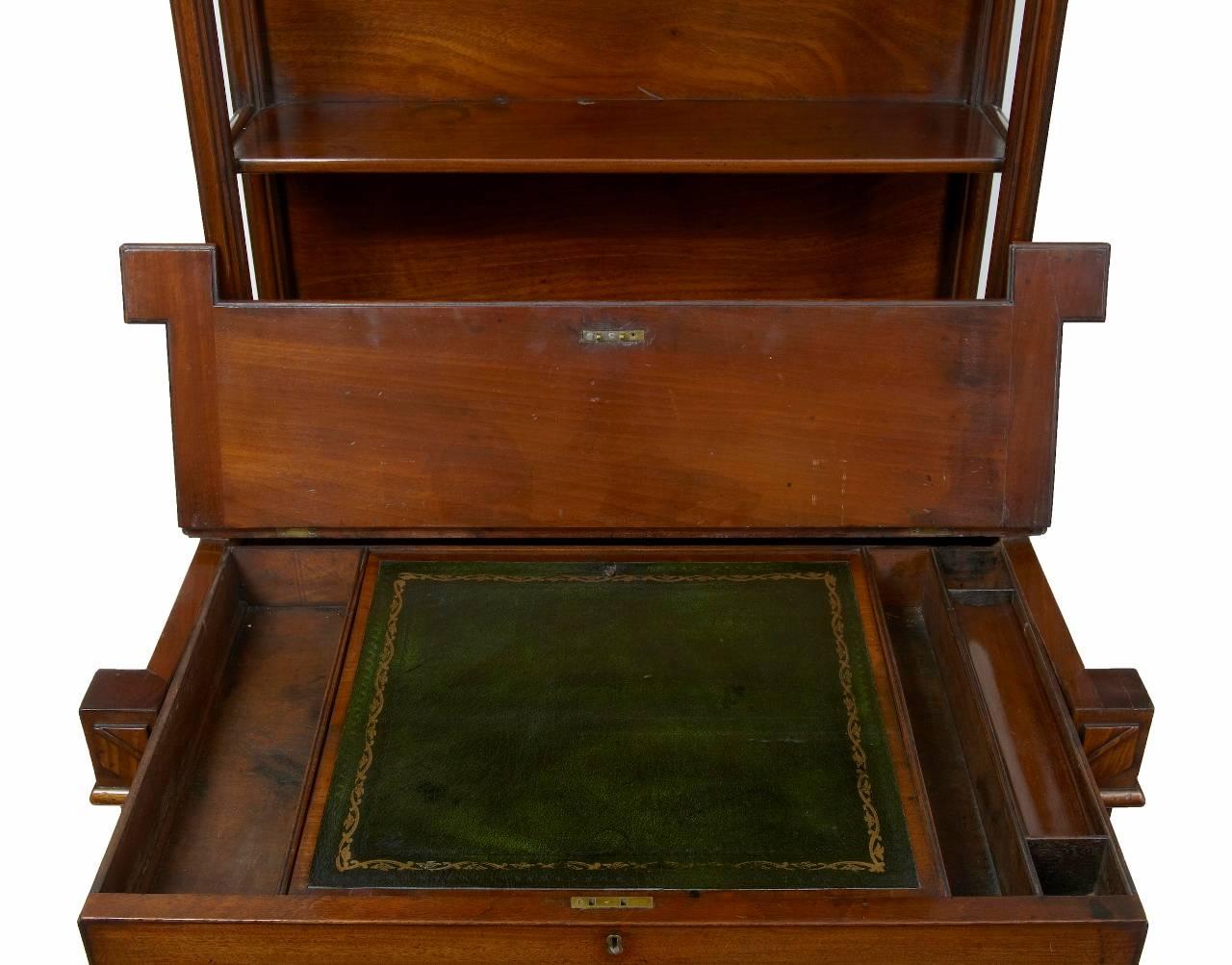 19th Century Mahogany Writing Cabinet For Sale 2