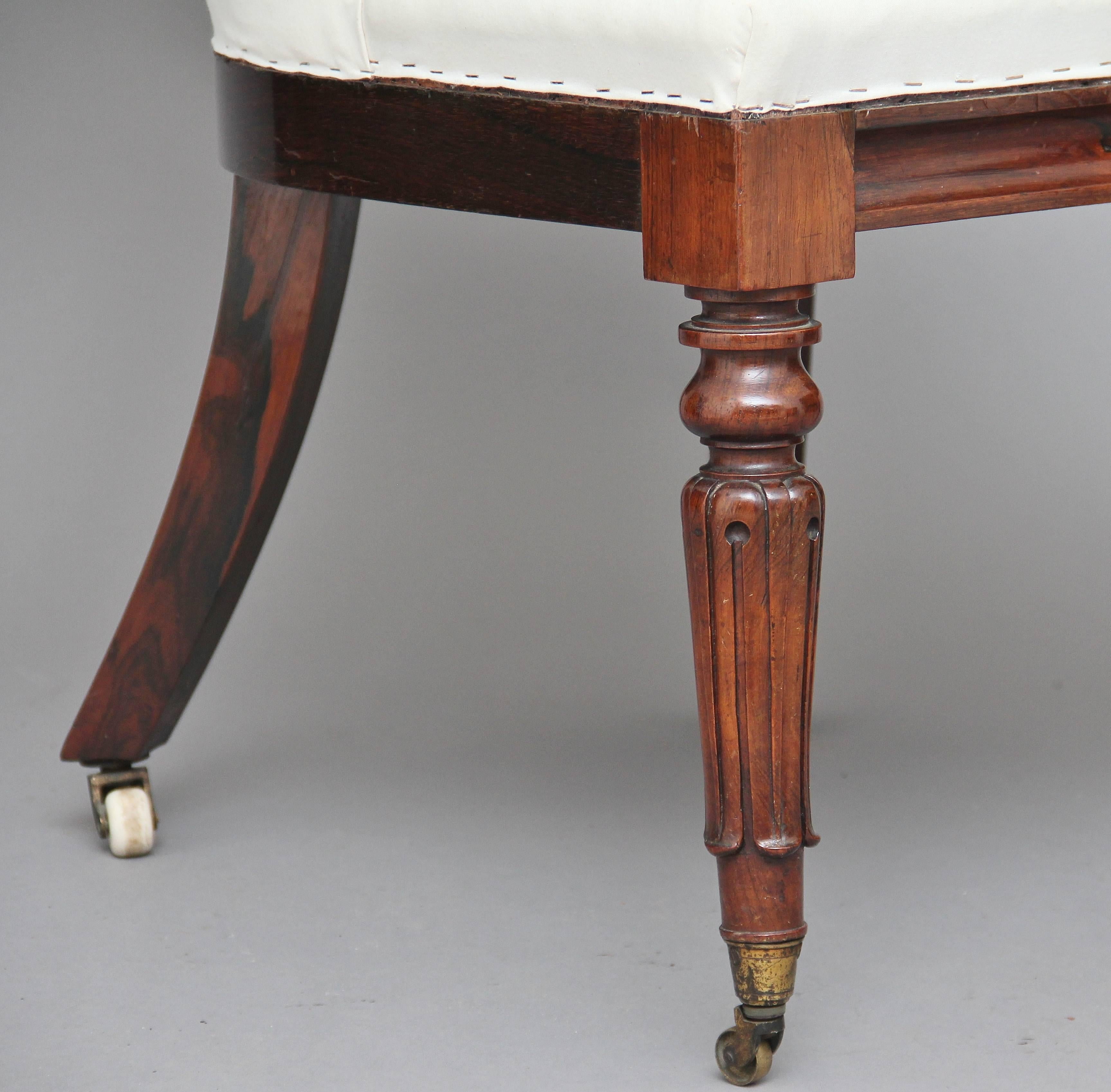 19th Century Rosewood Slipper Chair 1