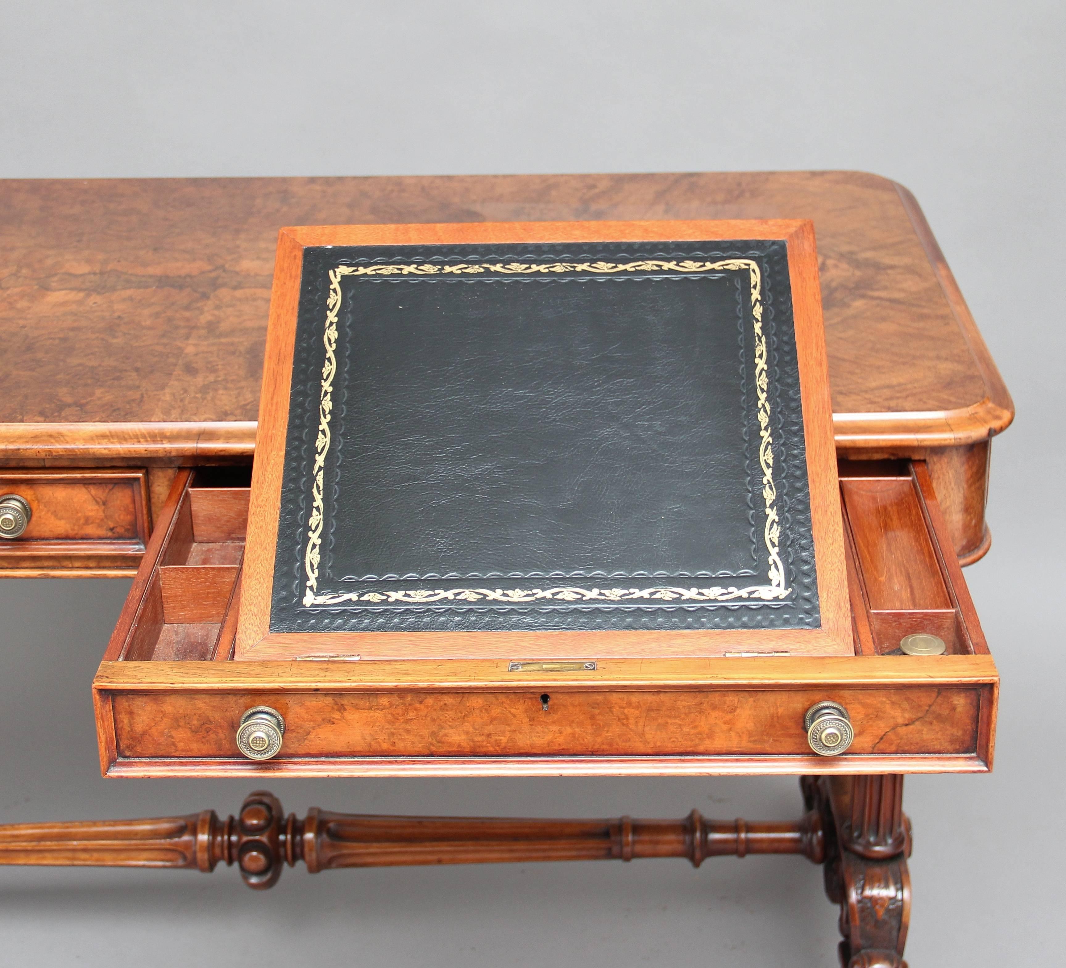 19th Century Walnut Writing or Sofa Table 3