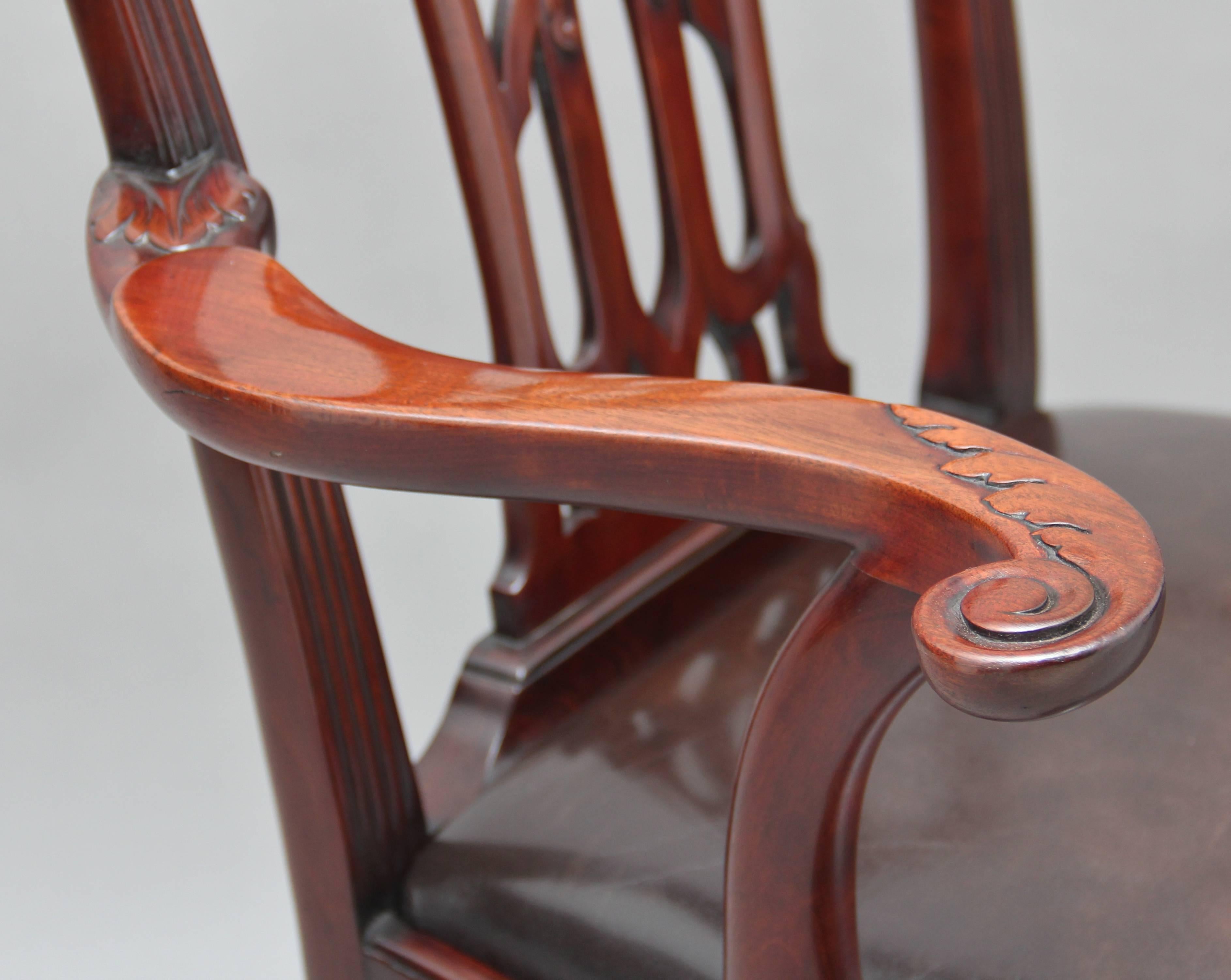 19th Century Chippendale Style Armchair 3