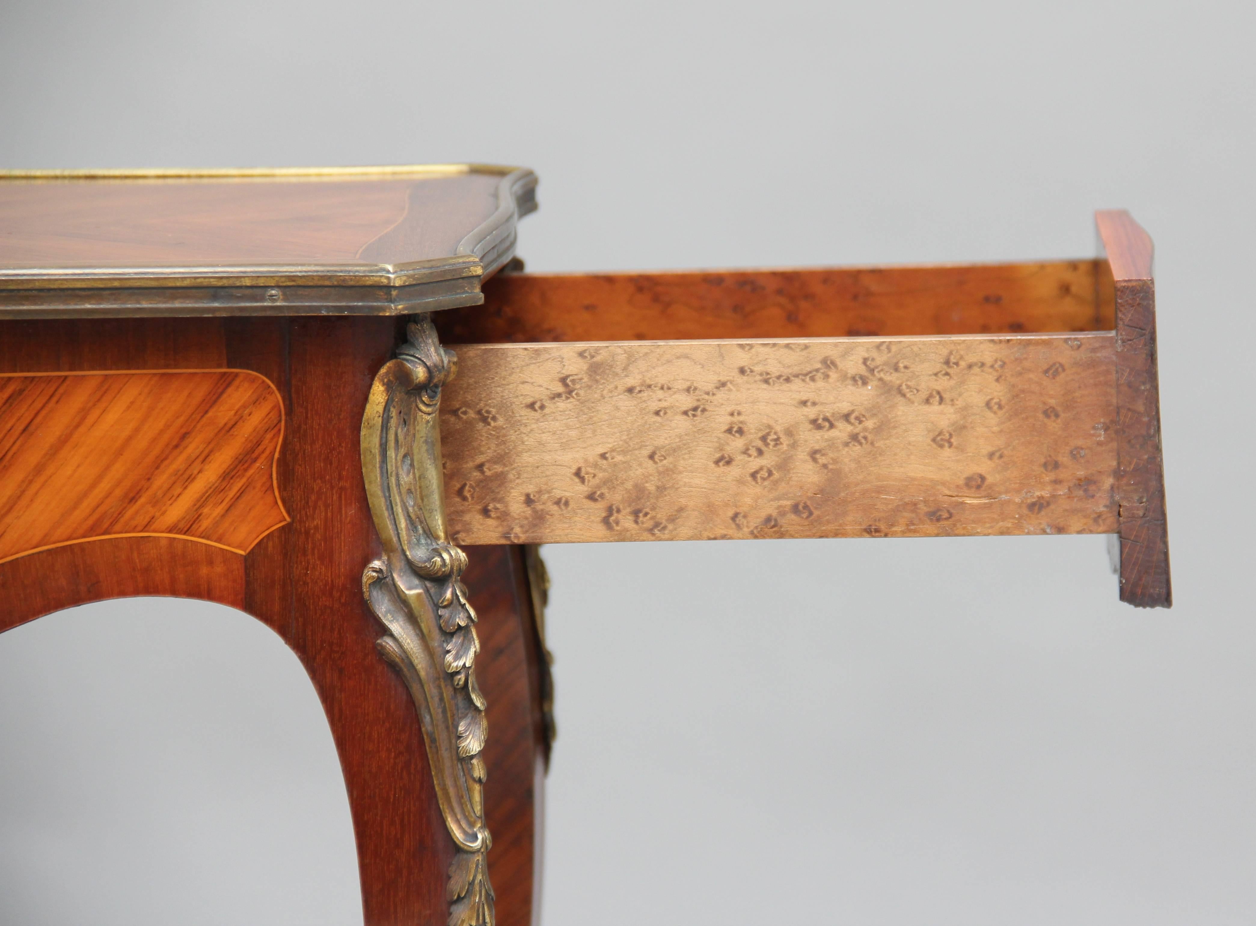 Late 19th Century 19th Century French Kingwood Side Table