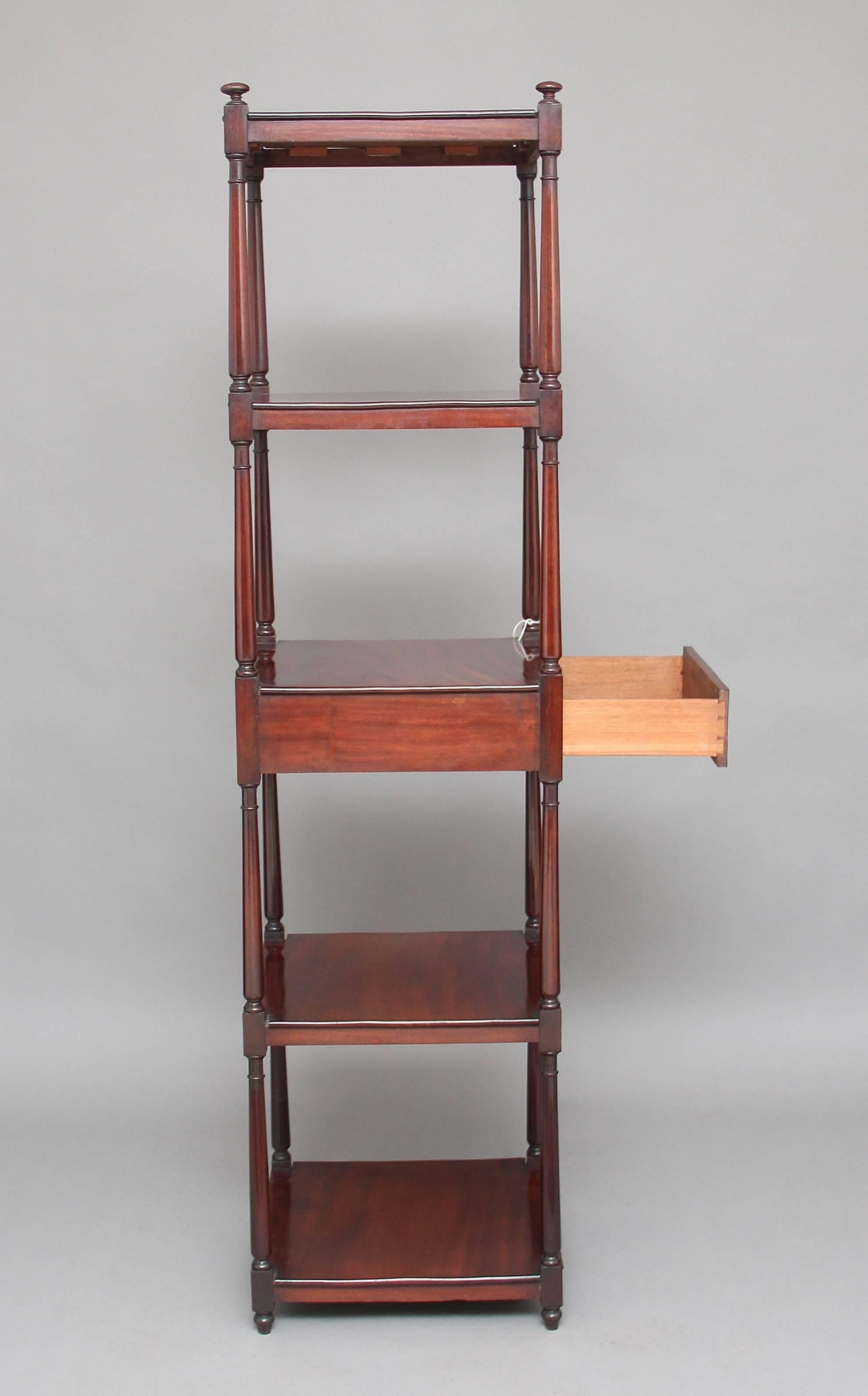 Mid-19th Century Early 19th Century Mahogany Five-Tier Whatnot