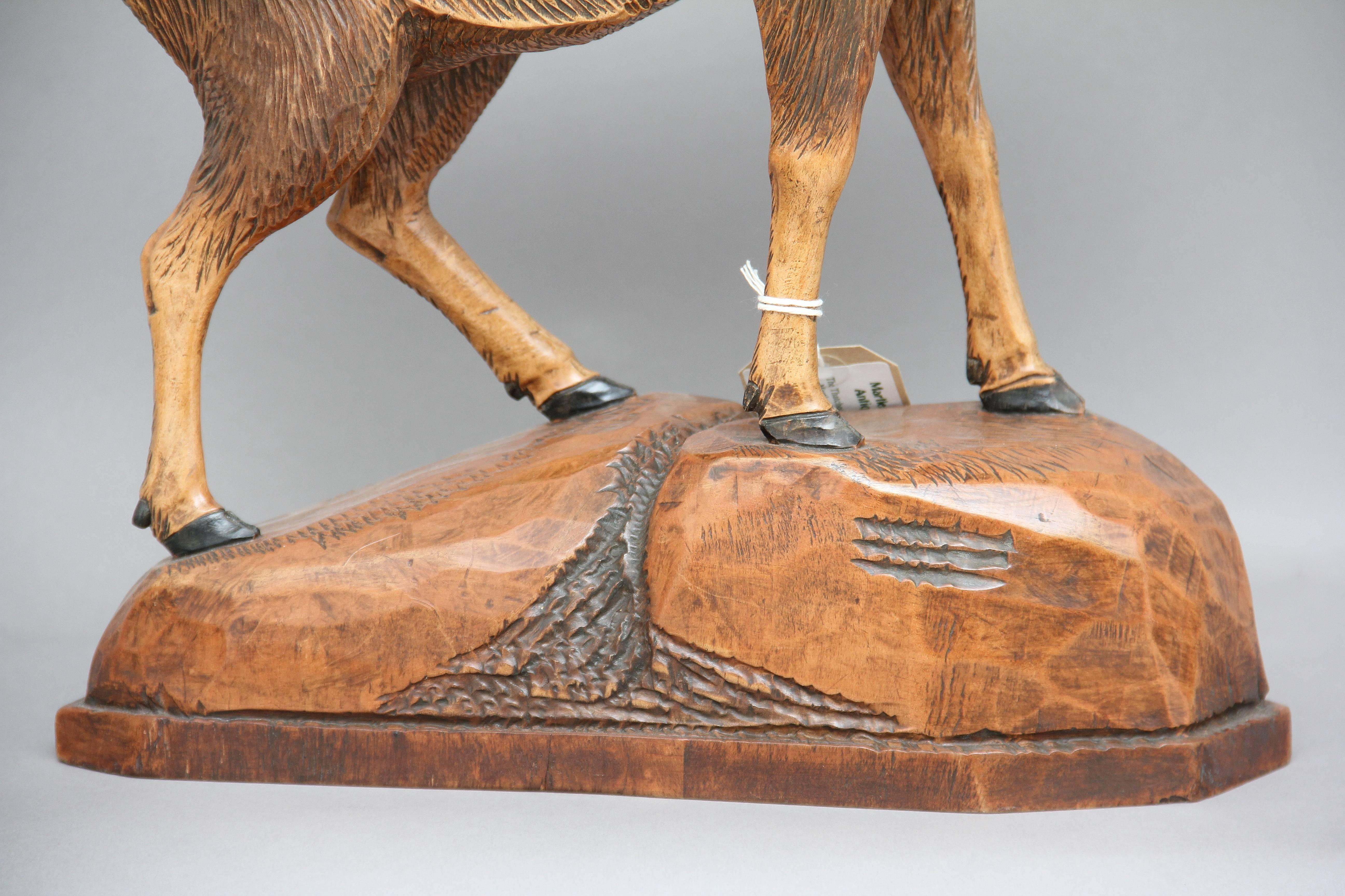 19th Century Black Forest Carving of an Ibex 2