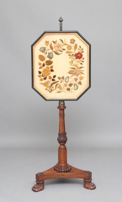 19th Century Rosewood Fire Screen
