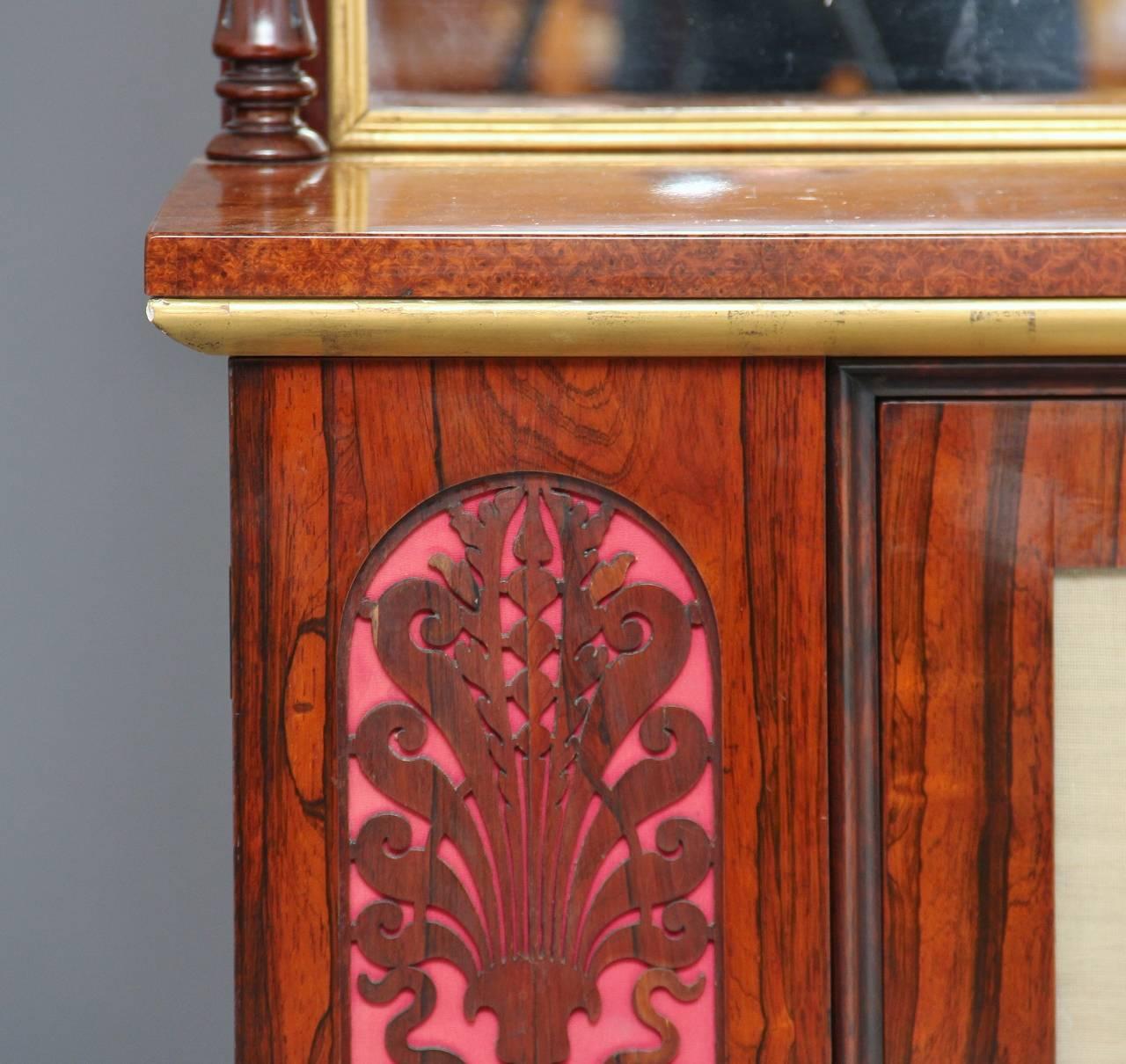 19th Century Rosewood and Burr Walnut Cabinet In Good Condition In Martlesham, GB
