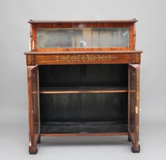 Regency Rosewood and Brass Inlaid Chiffonier