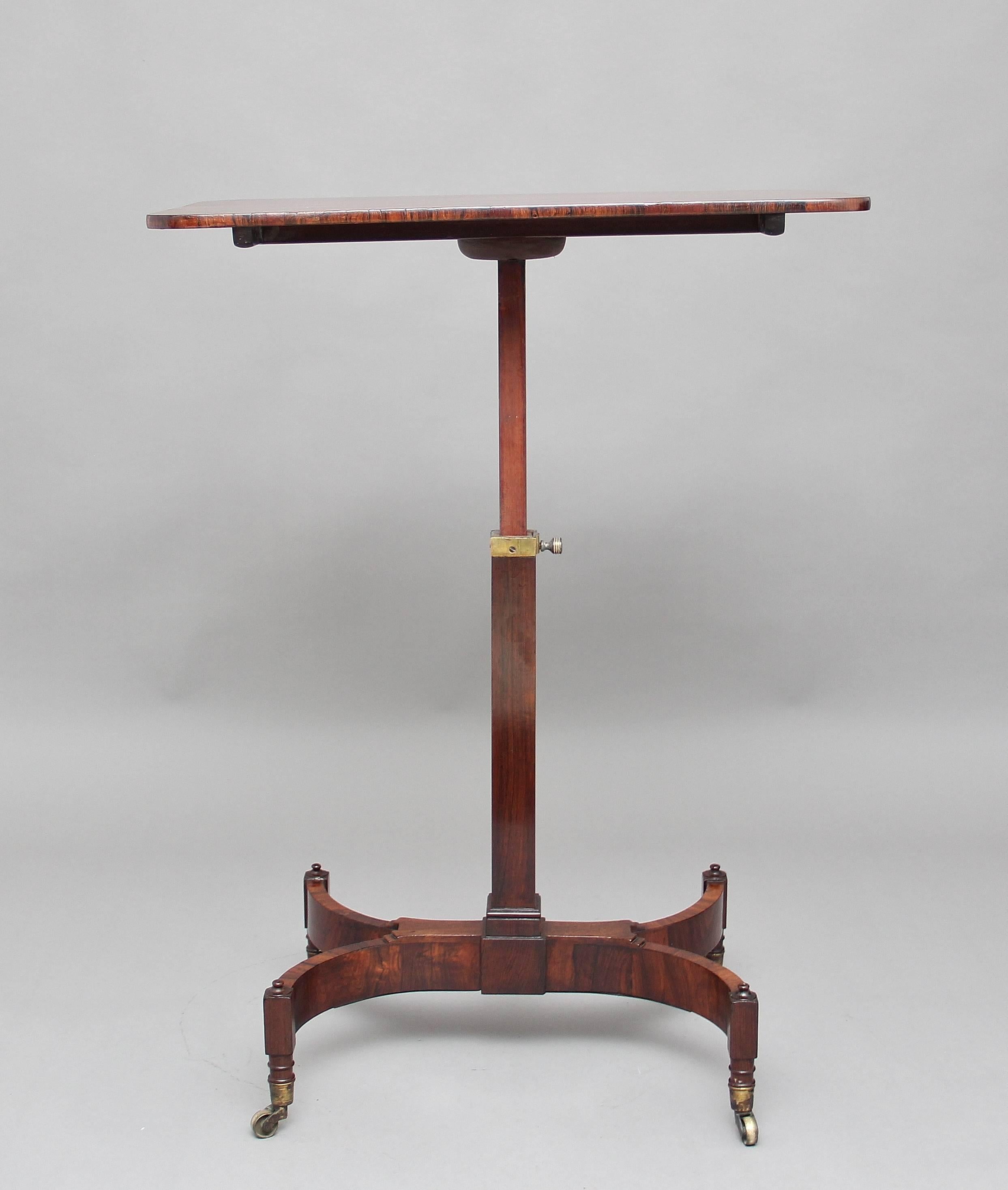19th Century Rosewood Adjustable Table 3