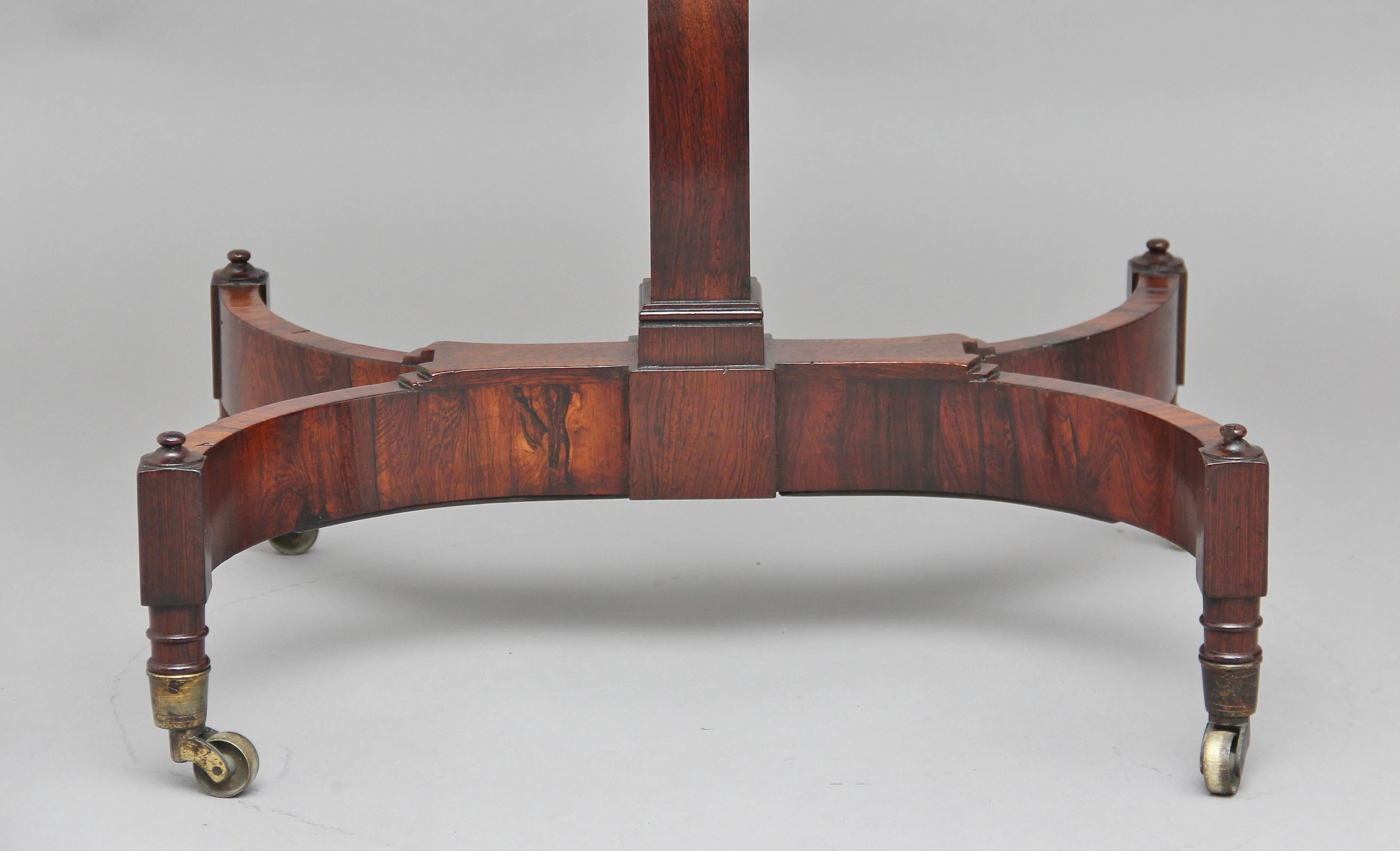 Early 19th Century 19th Century Rosewood Adjustable Table