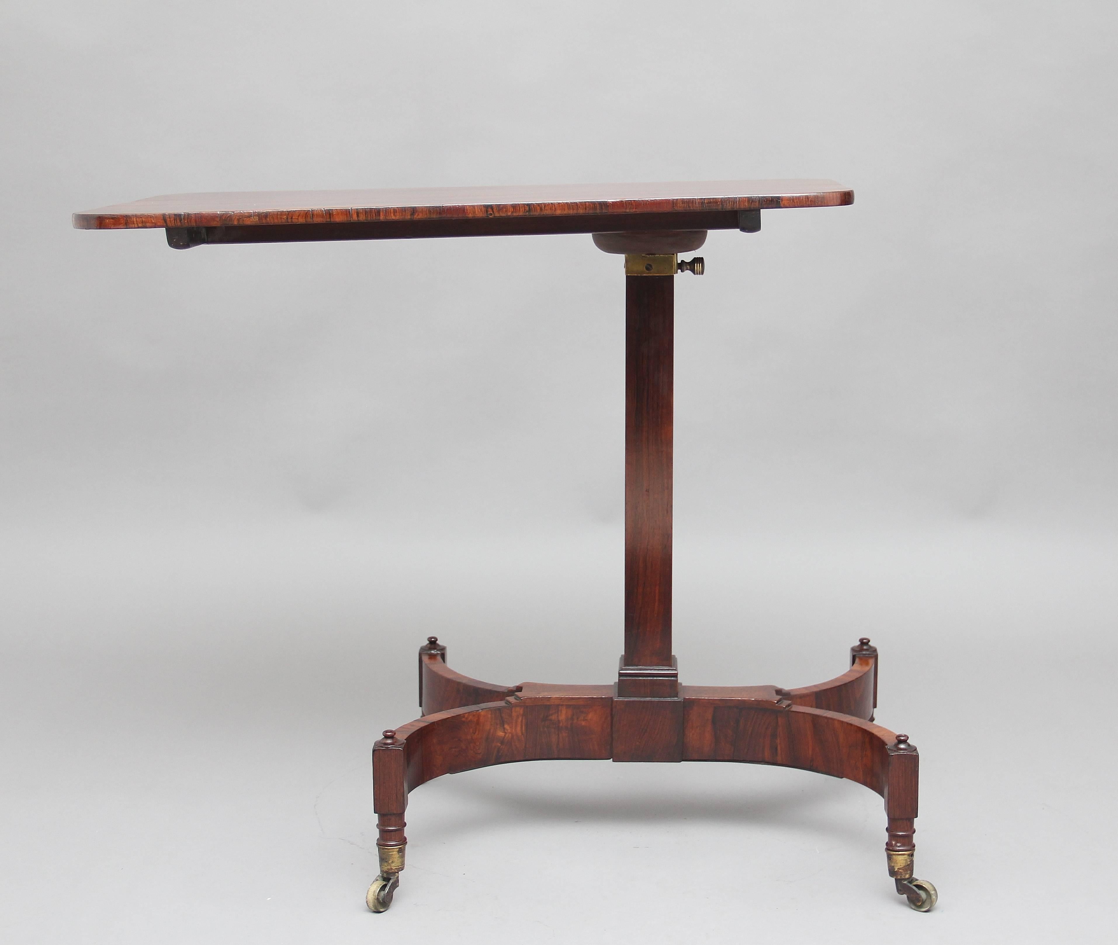 19th Century Rosewood Adjustable Table 2