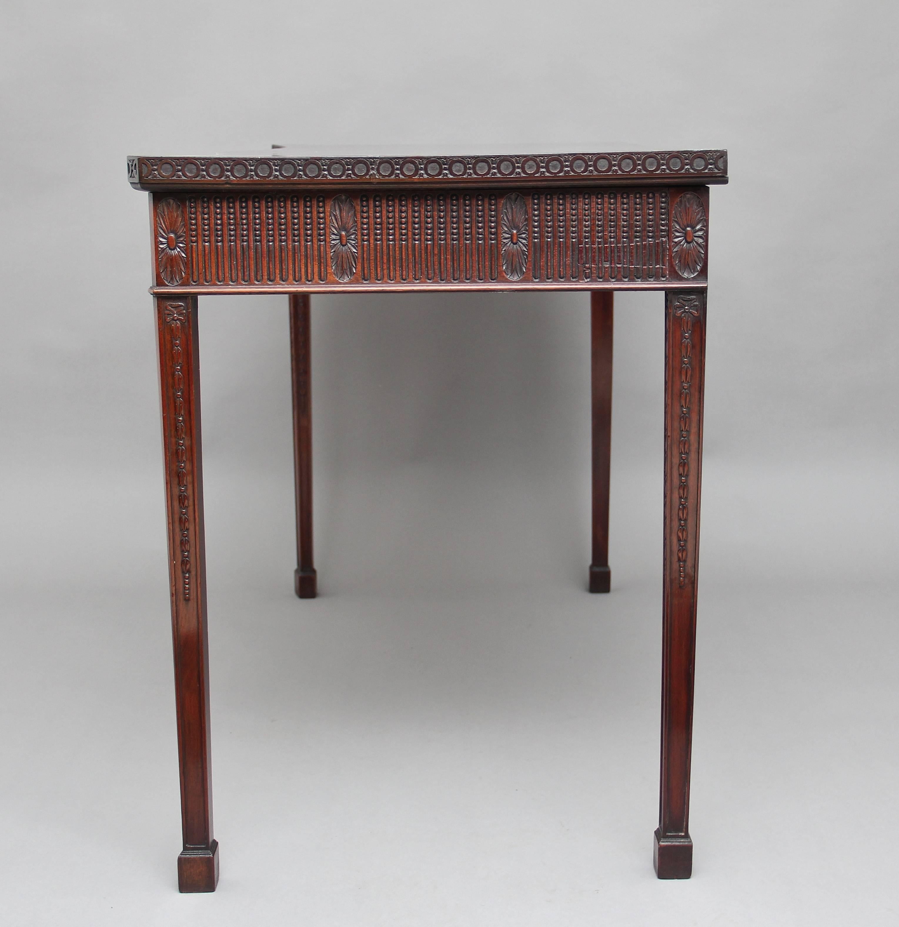 Early 20th Century Carved Serpentine Serving Table 4