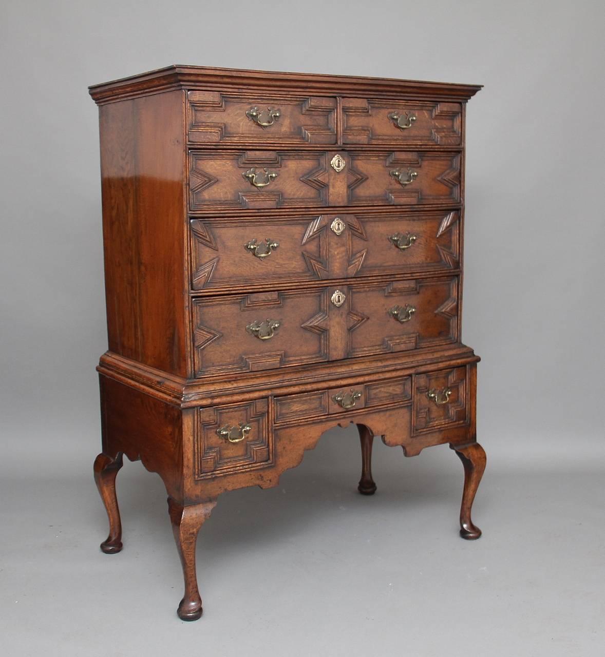 18th Century Oak Chest on Stand 1