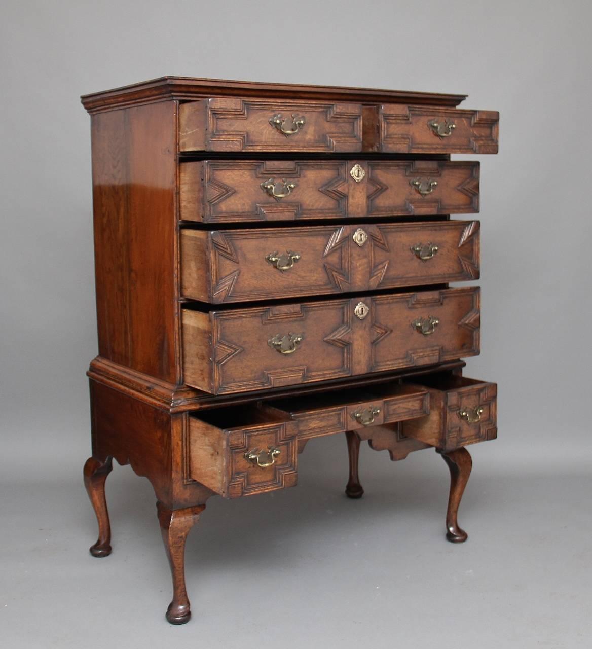 18th Century Oak Chest on Stand 2