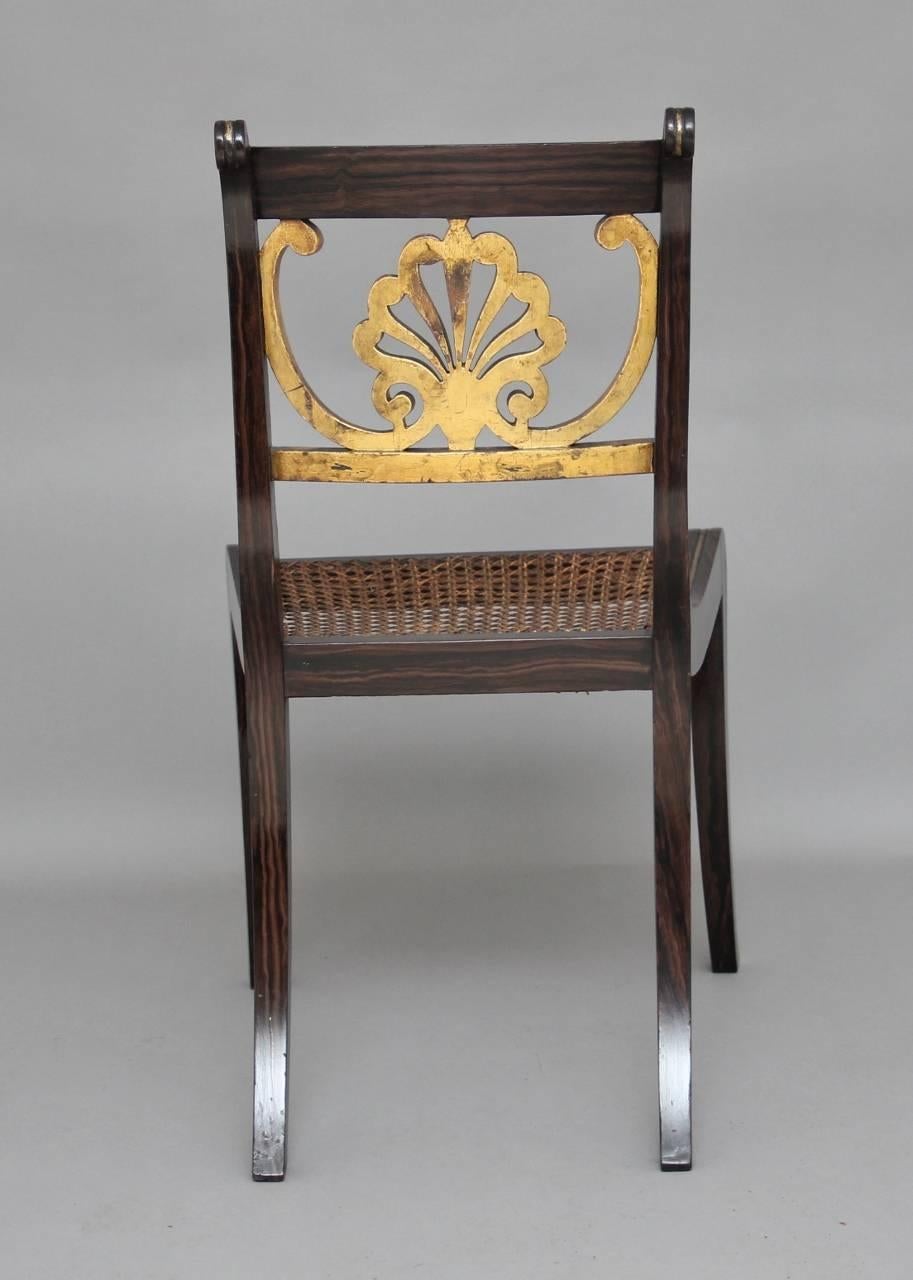 Early 19th Century Set of Six 19th Century Regency Chairs