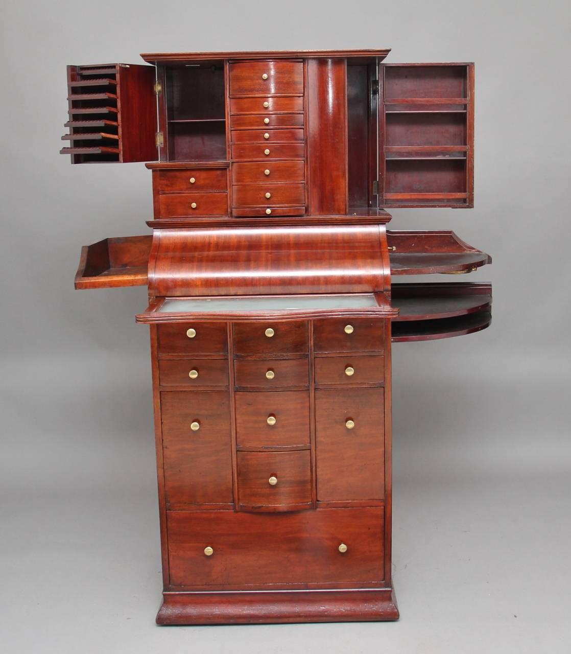 19th Century Mahogany Dentist's Cabinet 6