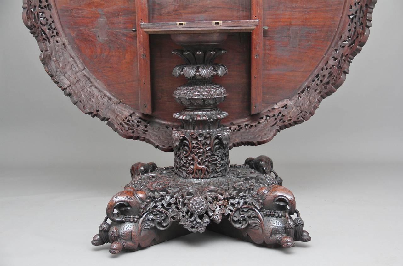 Late 19th Century 19th Century Highly Carved Centre Table