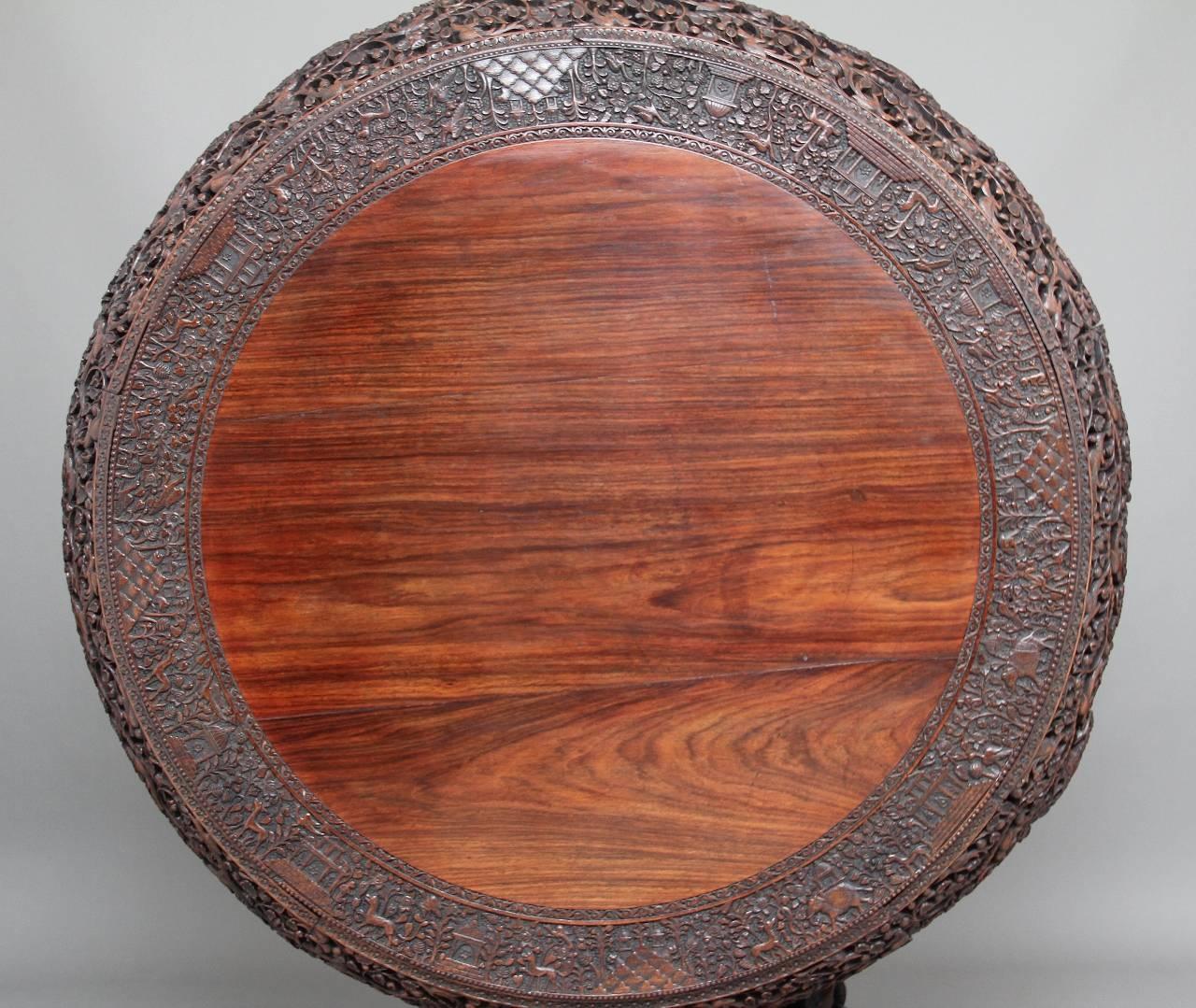 19th Century Highly Carved Centre Table 1