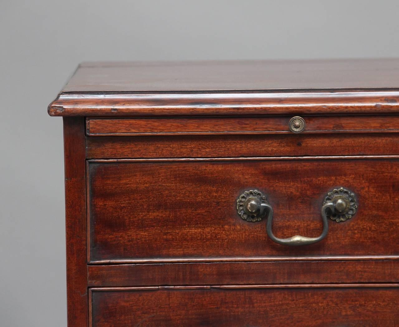 18th Century Mahogany Chest with Slide In Good Condition In Martlesham, GB