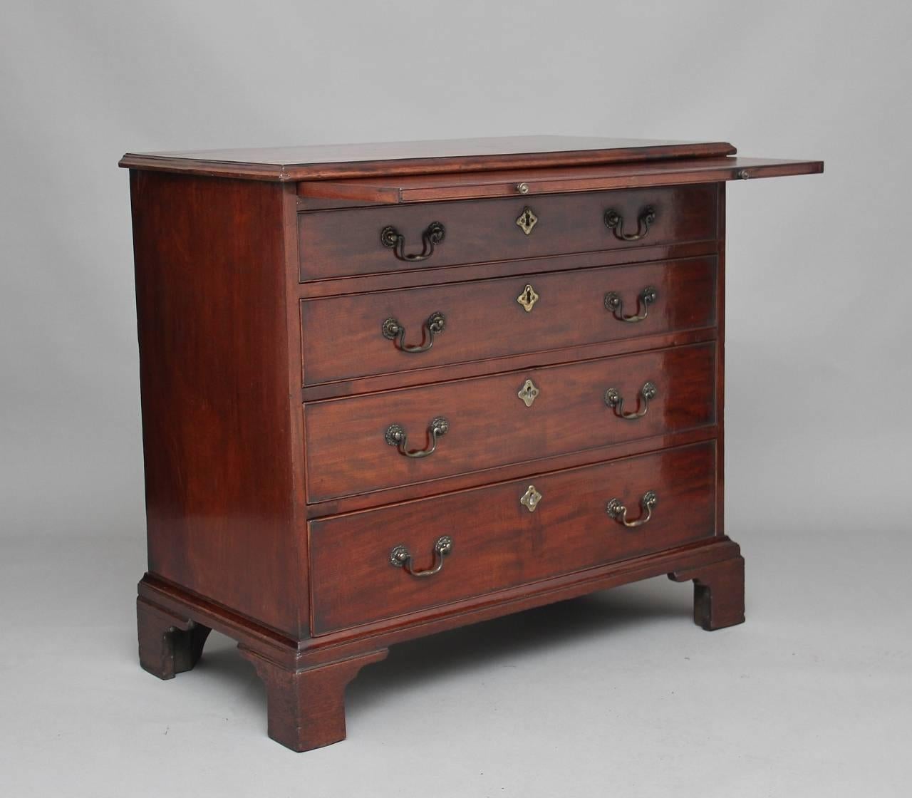 18th Century Mahogany Chest with Slide 3