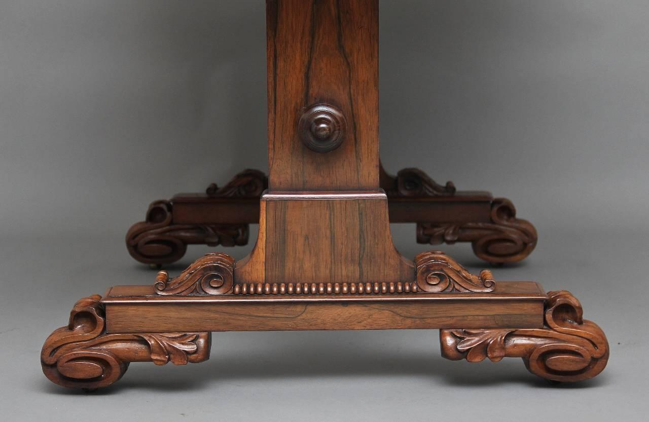 19th Century Rosewood Library / Sofa Table 2